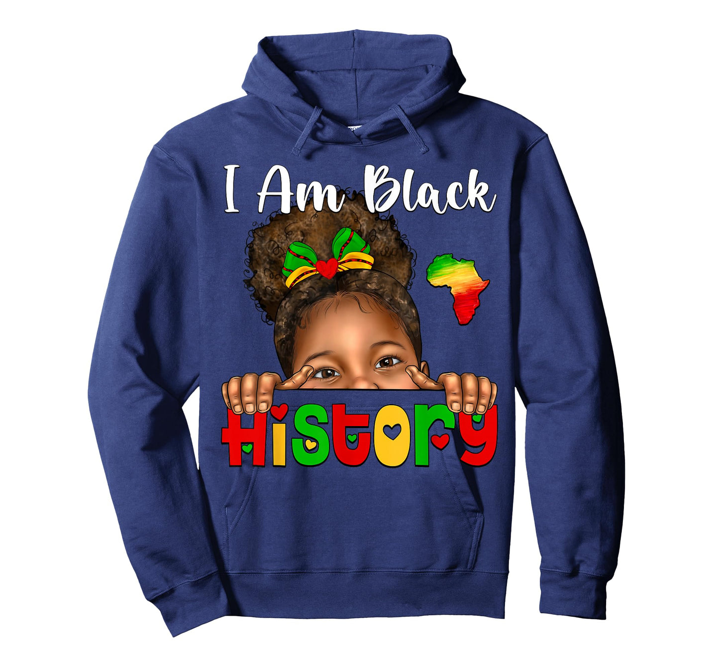I Am Black History African American Kids Afro Black Girl T-Shirt