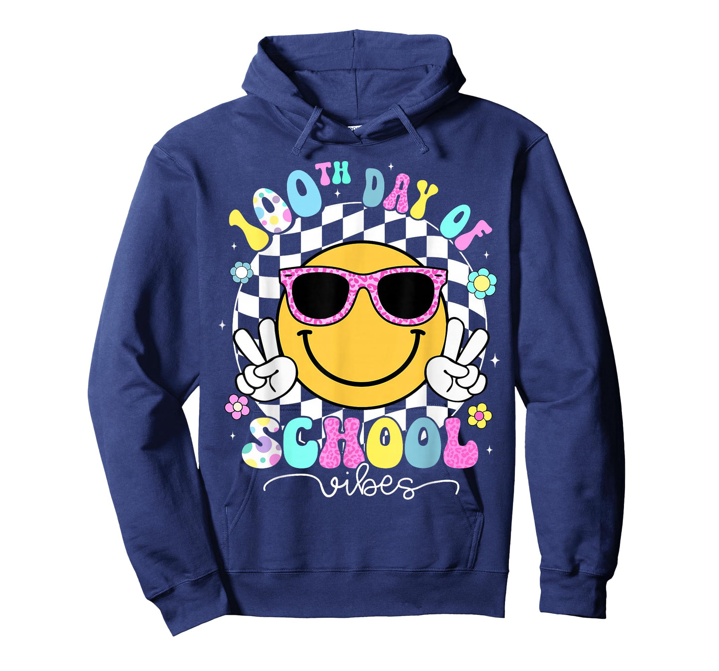 Cute Smile Face 100th Day of School Vibes Shirt Teacher Kids T-Shirt