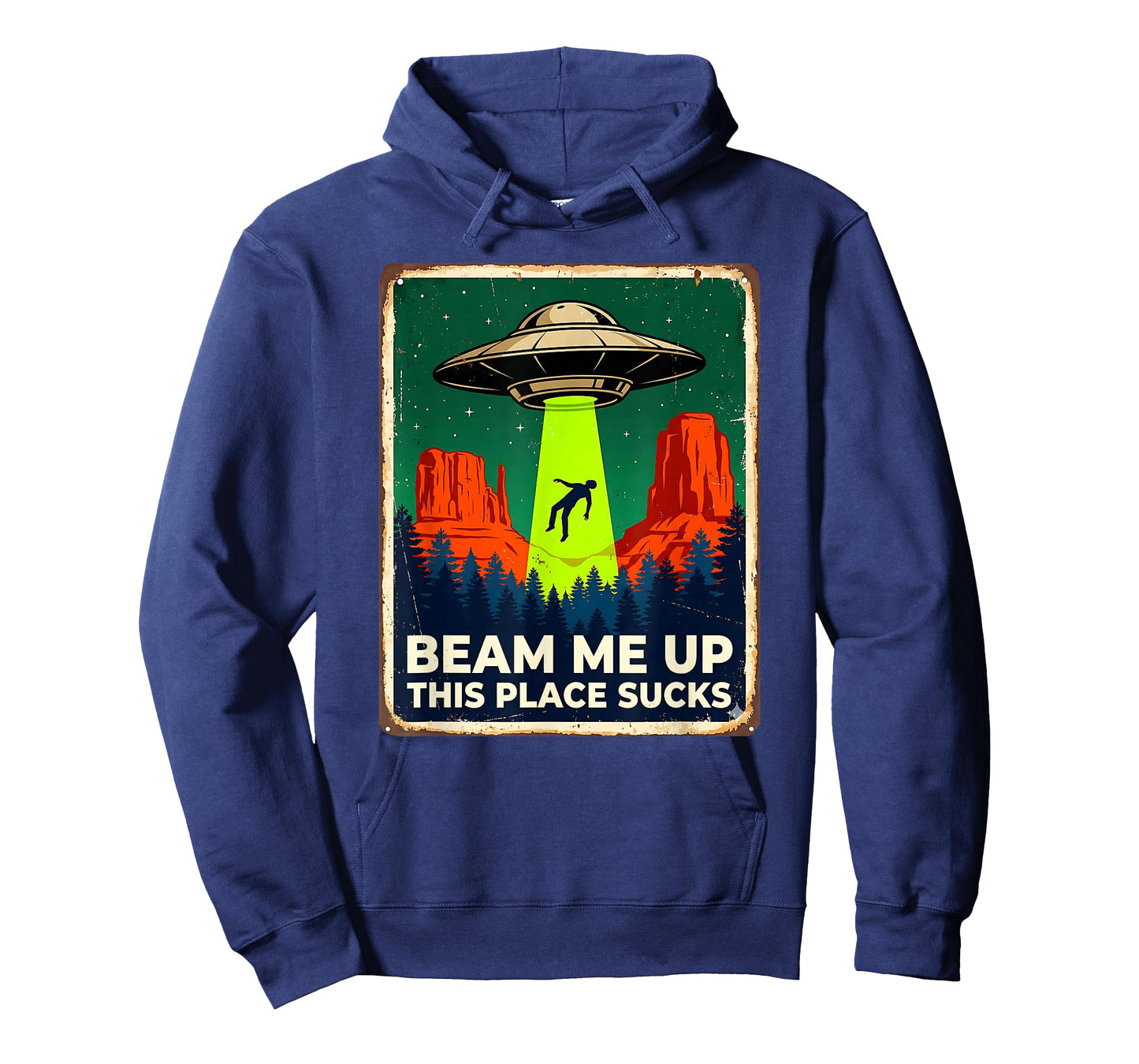 Funny Beam Me Up This Place Sucks Alien UFO T-Shirt