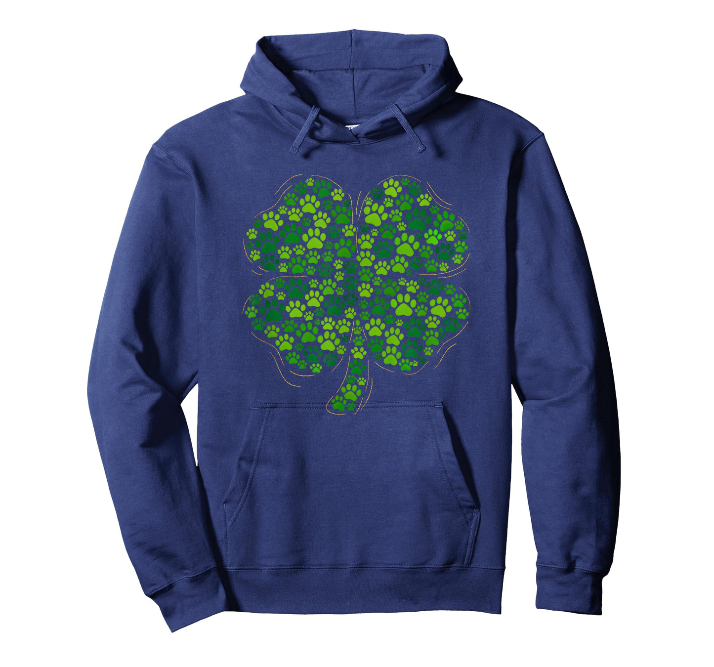 Irish Dog Paw St Patricks Day Shamrock Lucky-Puppy Dog Lover T-Shirt