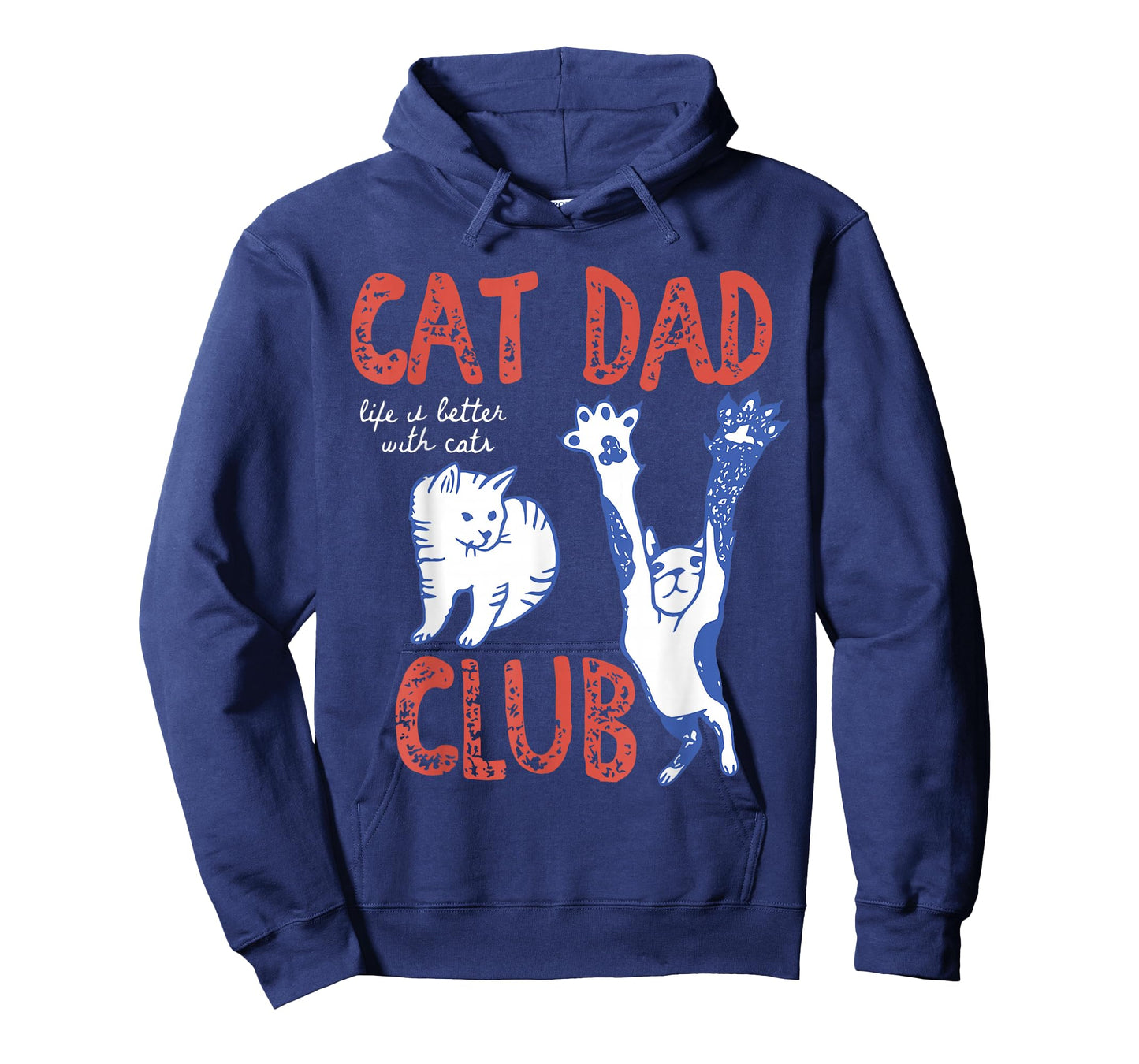 Cat Dad Club Life is Better with Cats Father's Day Funny Cat T-Shirt