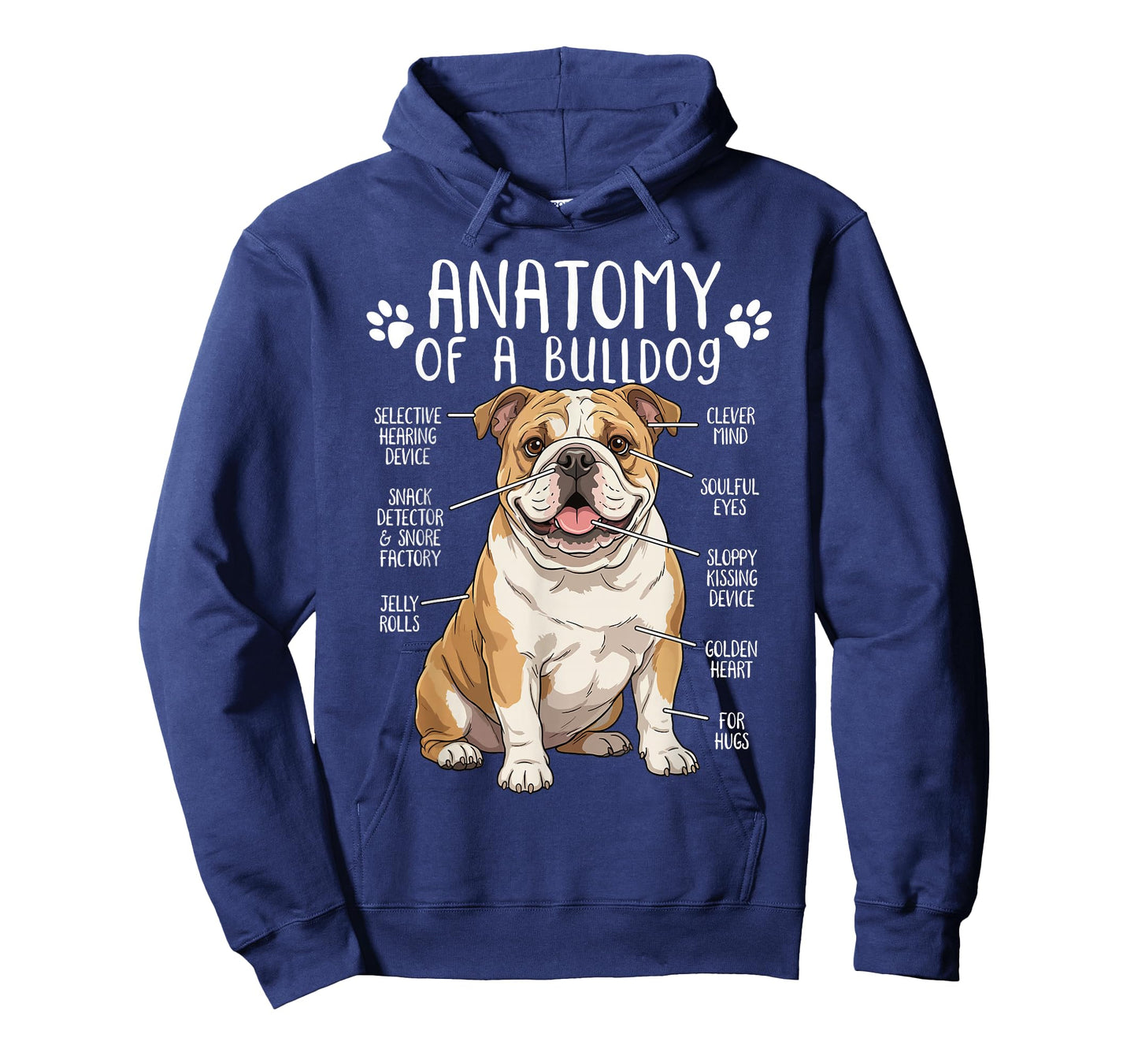 Funny Bulldog Anatomy English Bulldog Dog Lover Owner T-Shirt