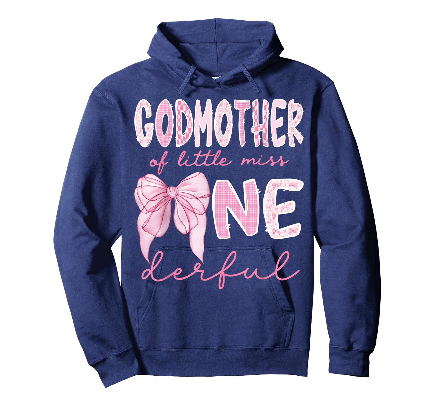 Godmother of Little Miss Onederful First Birthday Girl Bow T-Shirt