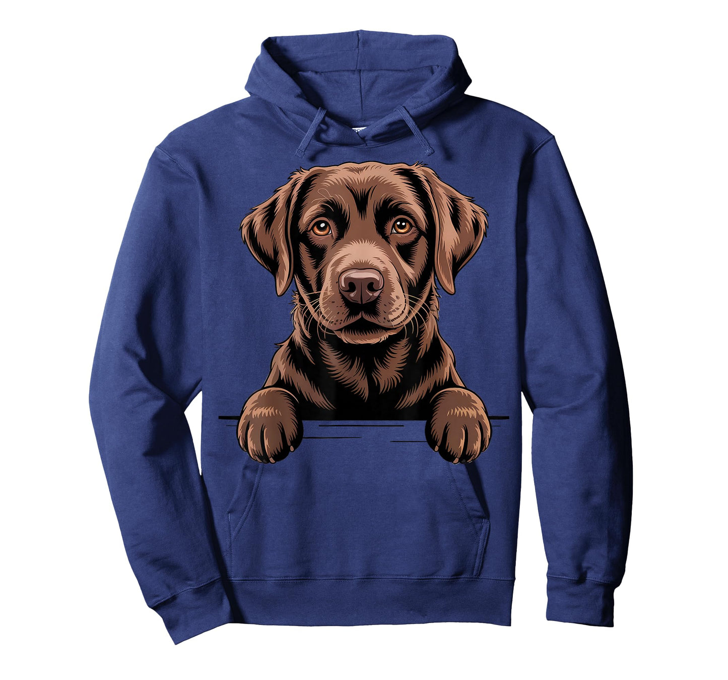 Chocolate Lab Funny Peeking Pocket Labrador Puppy Dog Lover T-Shirt