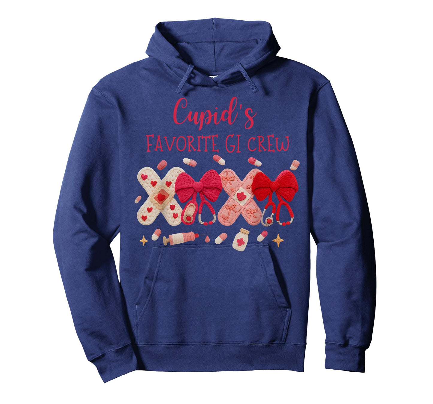 Faux Yarn XOXO Cupid's Favorite GI Crew Nurse Valentine Day T-Shirt