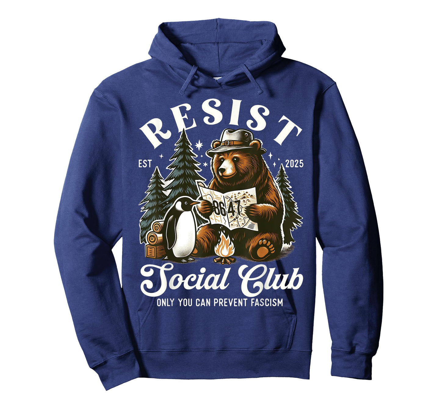 Resist Social Cub Bear Penguin T-Shirt