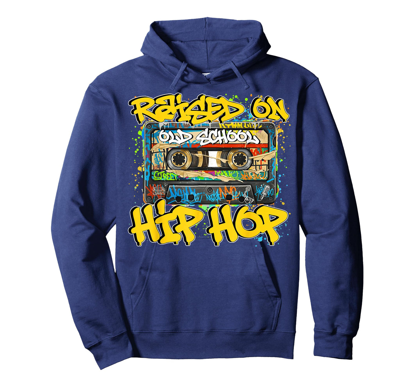 Raised On 80s 90s Old School Hip Hop Cassette Graffiti T-Shirt