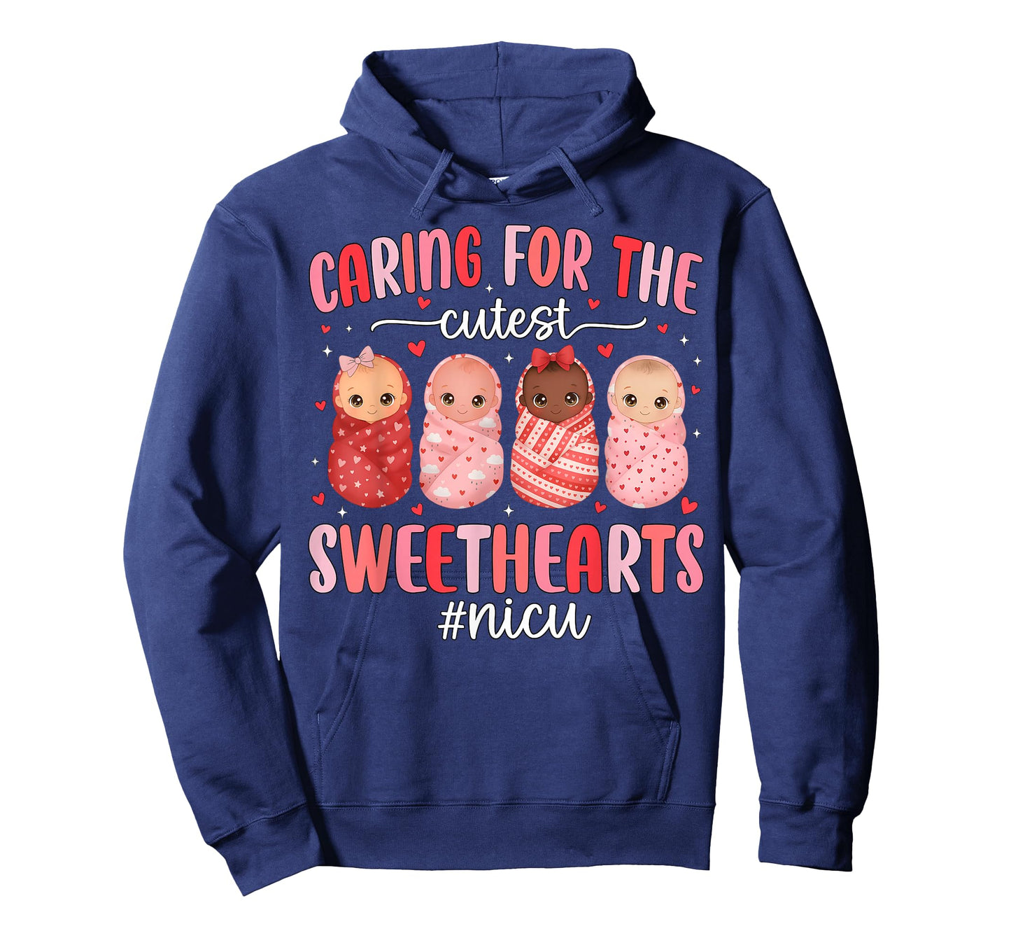 Caring for The Cutest Valentines NICU Nurse Cute Baby Girls T-Shirt