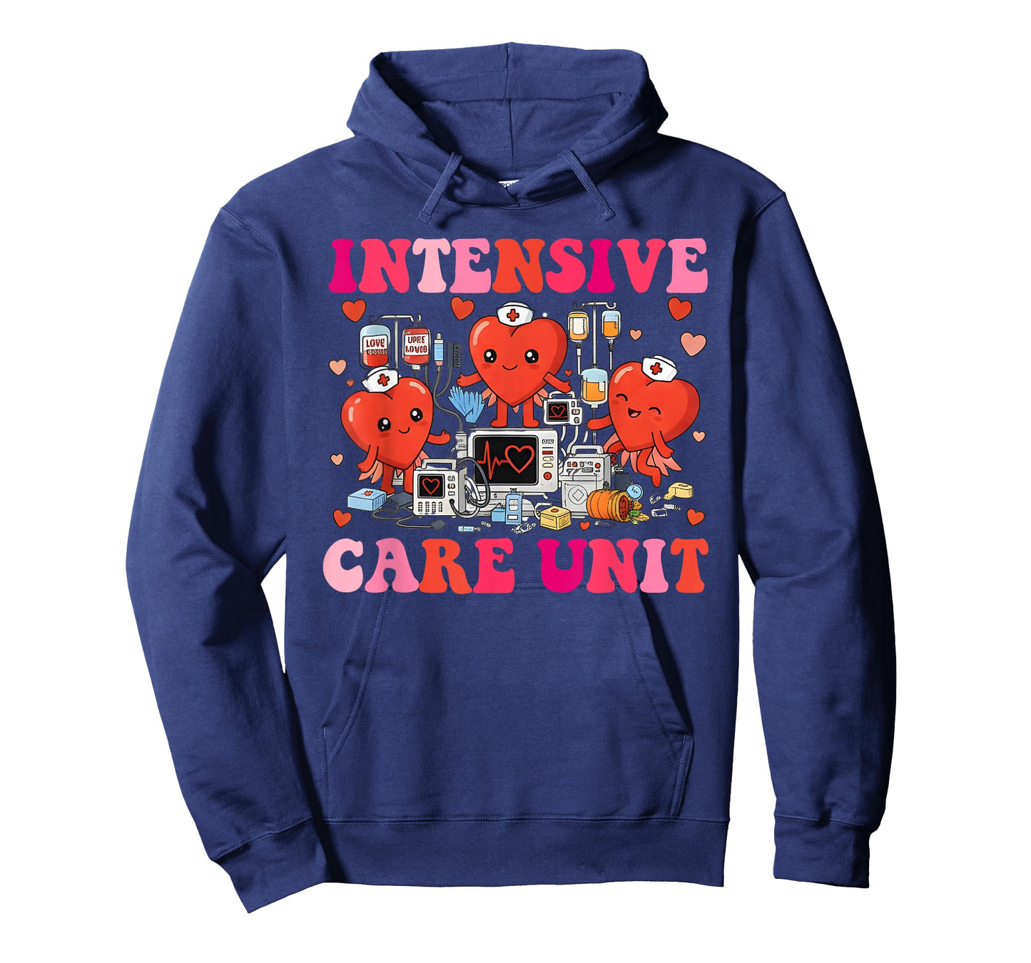 Valentines Day Nurse Intensive Care Unit ICU Nurse T-Shirt
