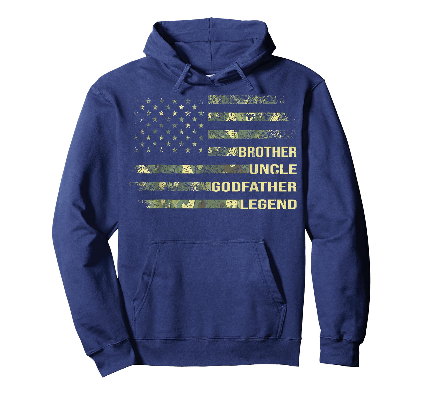 Brother Uncle Godfather Legend Best Uncle Camouflage Flag T-Shirt