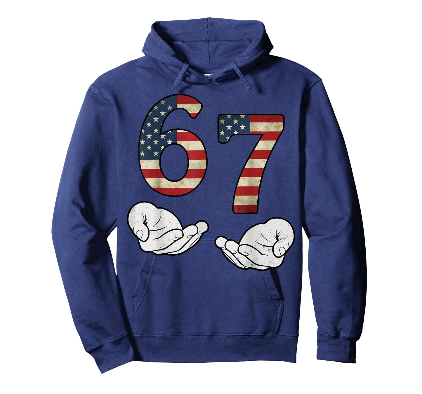 US Flag 6 7 Distressed Six Seven Italian Brainrot 67 USA T-Shirt