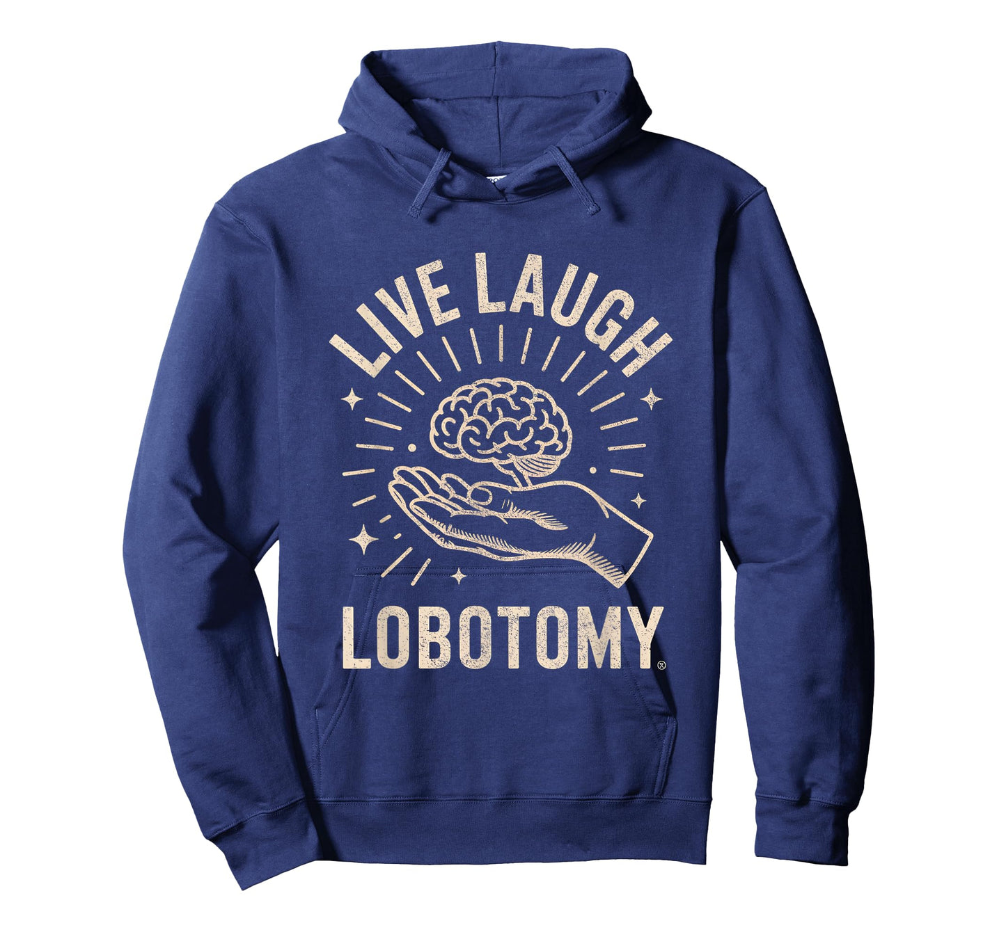 Live Laugh Lobotomy Shirt Dark Humor T-Shirt Retro Print T-Shirt