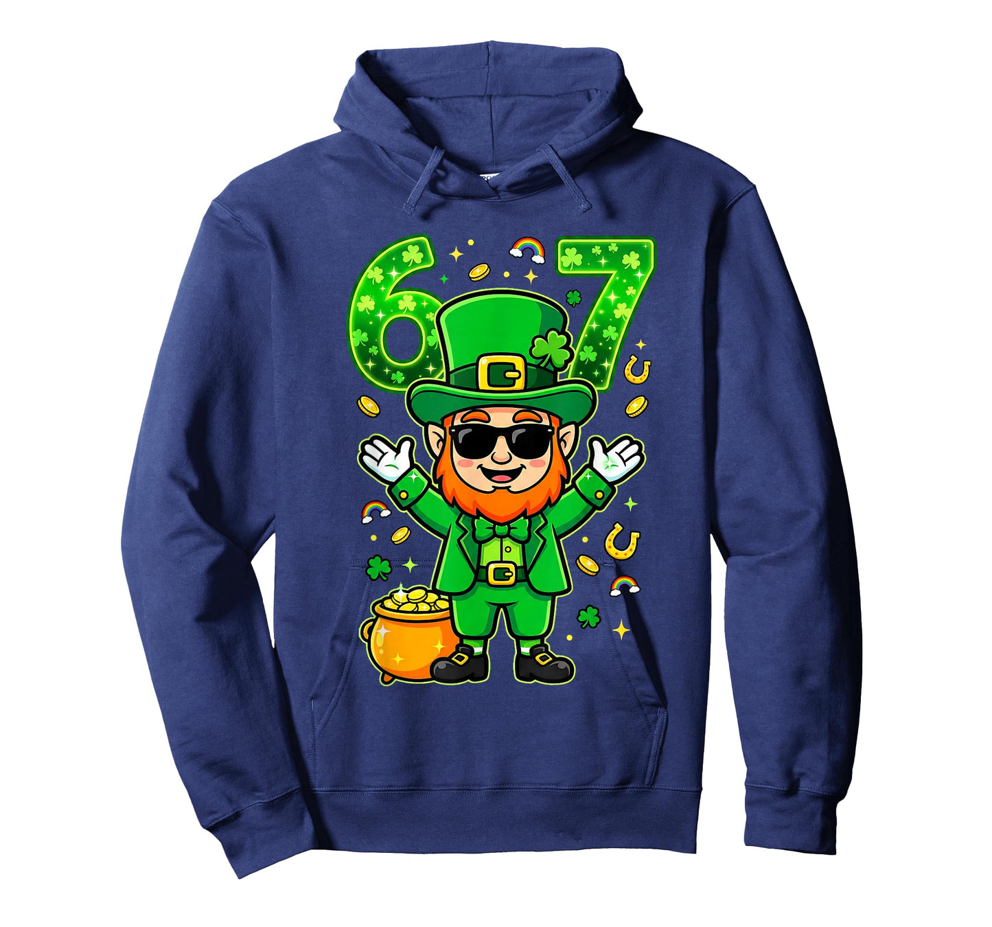 67 Six Seven Funny 6 7 Meme St Patricks Day Leprechaun 67 T-Shirt