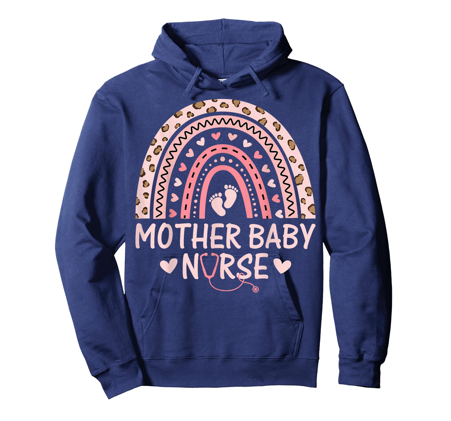 Mother Baby Nurse - Boho Rainbow Postpartum Nurse T-Shirt