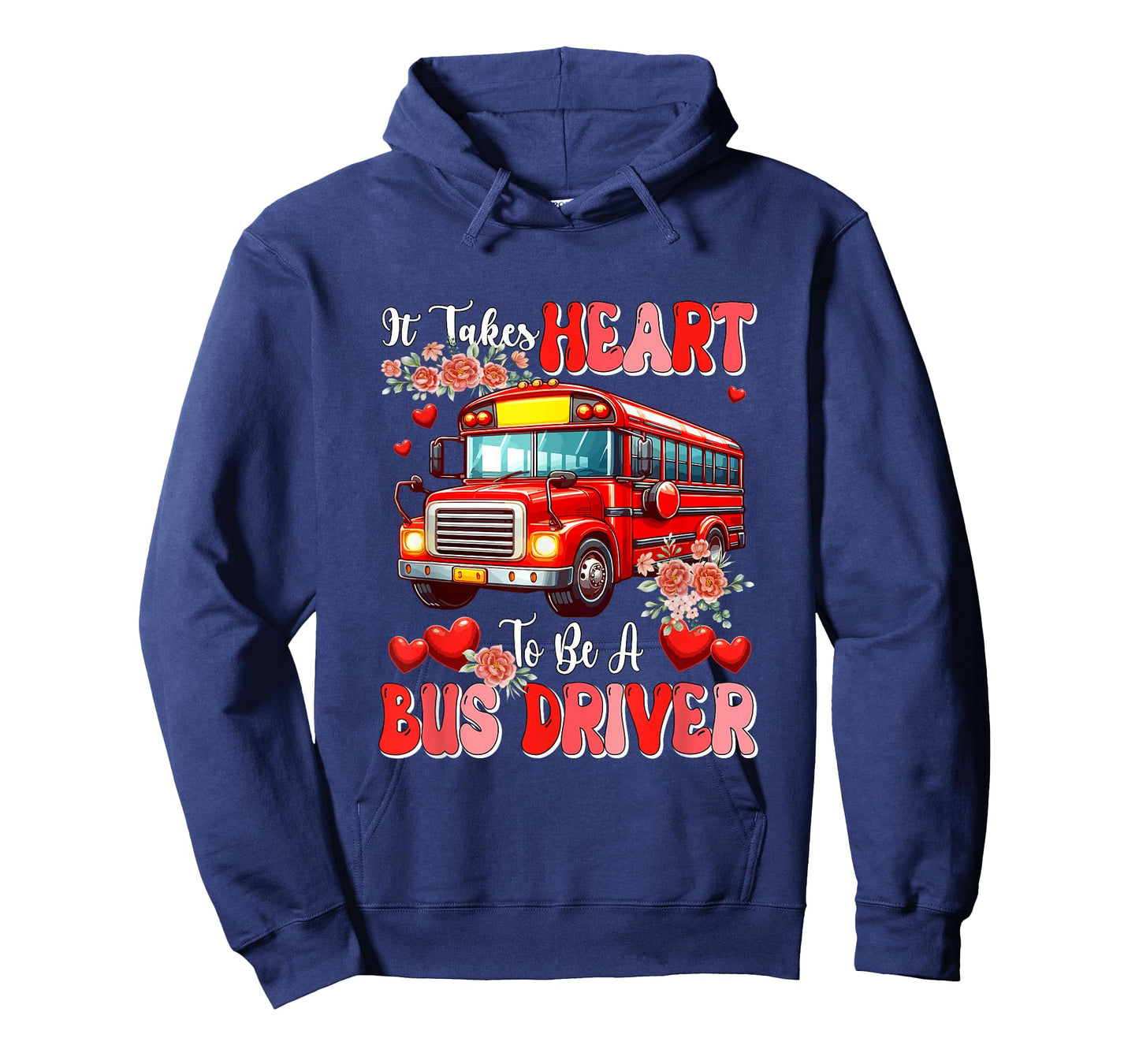 Heart to Be A Bus Driver Valentine's Day Floral Proud Job T-Shirt