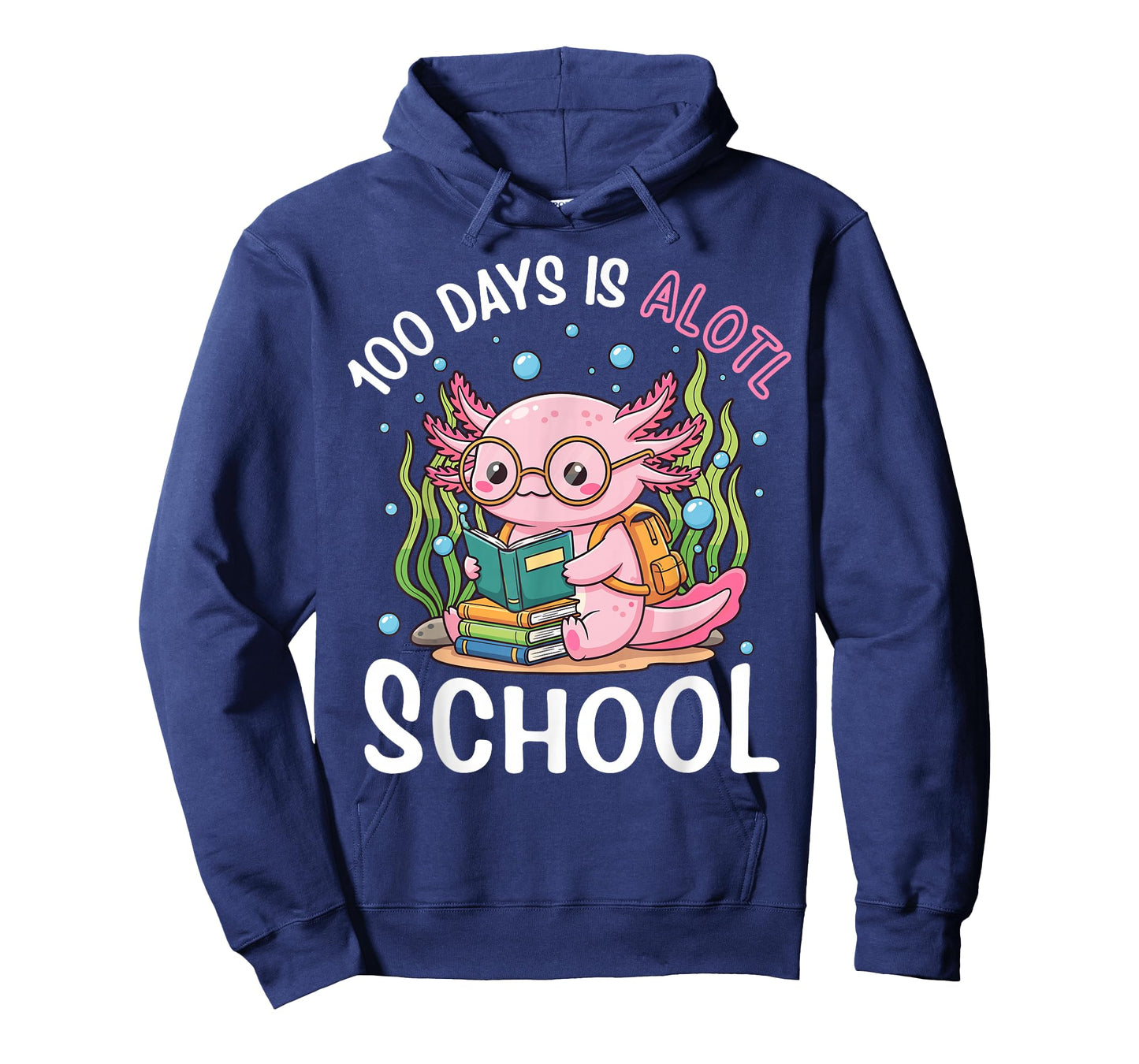 100 Days is Alotl School Funny Axolotl 100 Days of School T-Shirt