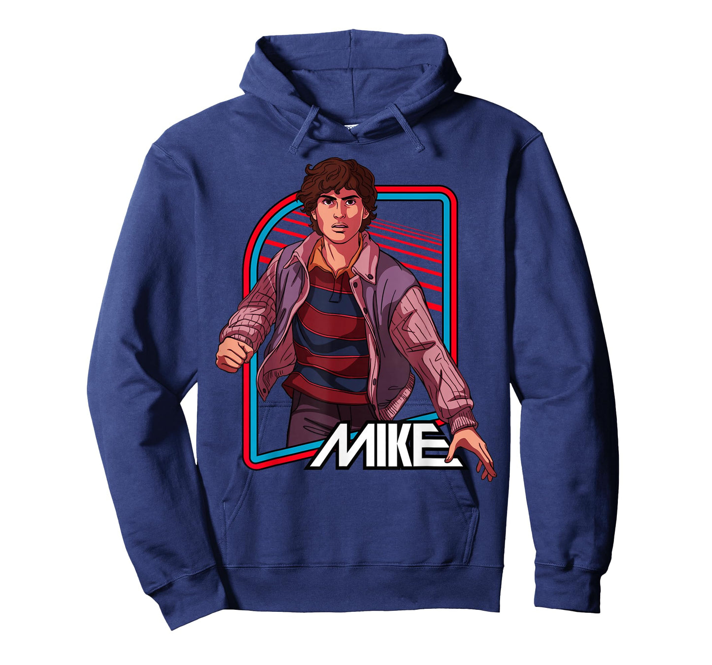 Stranger Things Mike Wheeler Neon Frame Character Portrait T-Shirt