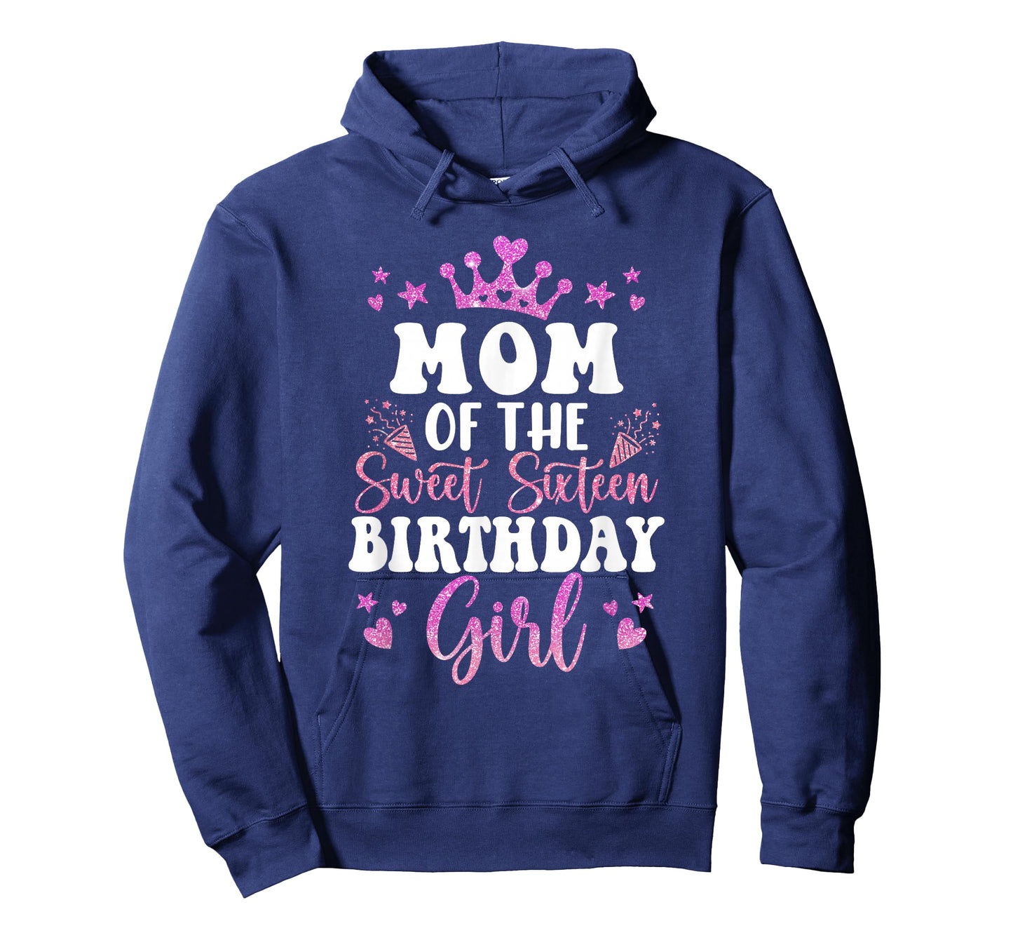 Mom of The Sweet Sixteen Bday Girl 16th Pink Crown T-Shirt