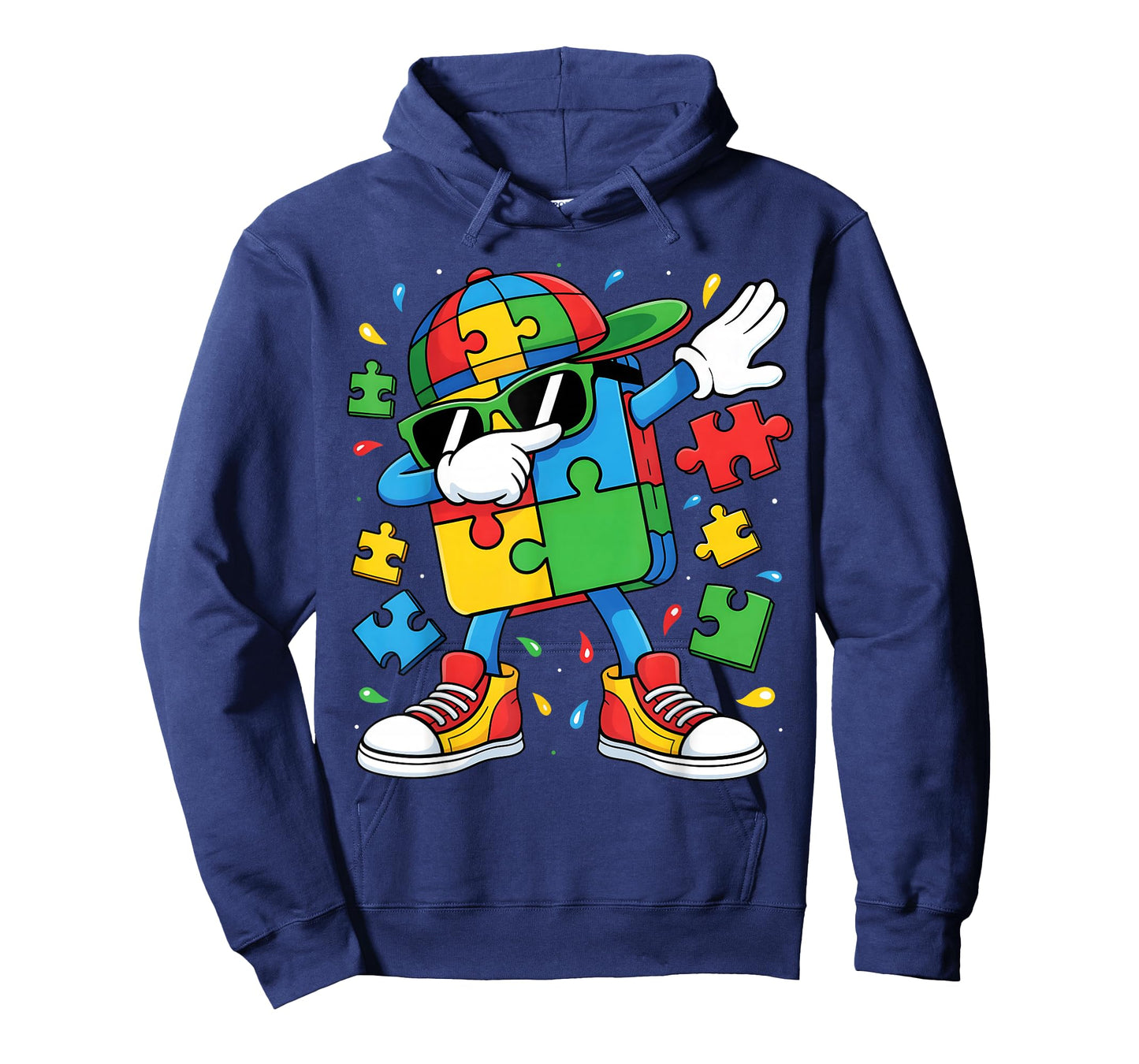 Dabbing Puzzle World Autism Awareness Day Men Women Kid T-Shirt