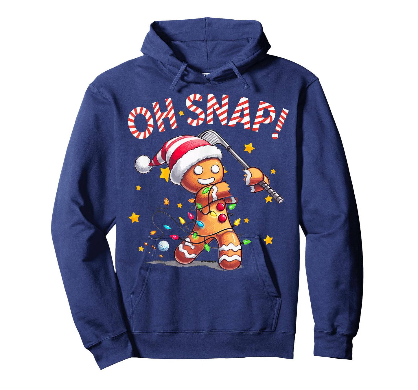 Oh Snap Gingerbreadman Xmas Golfer Golf Christmas Golfing T-Shirt