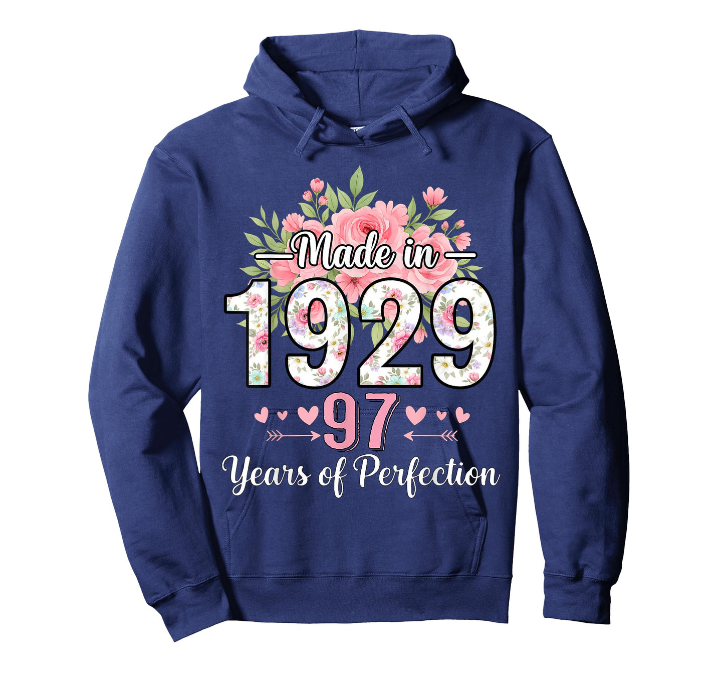 Made in 1929 Floral 97th Birthday Gifts Women 97 Years Old T-Shirt