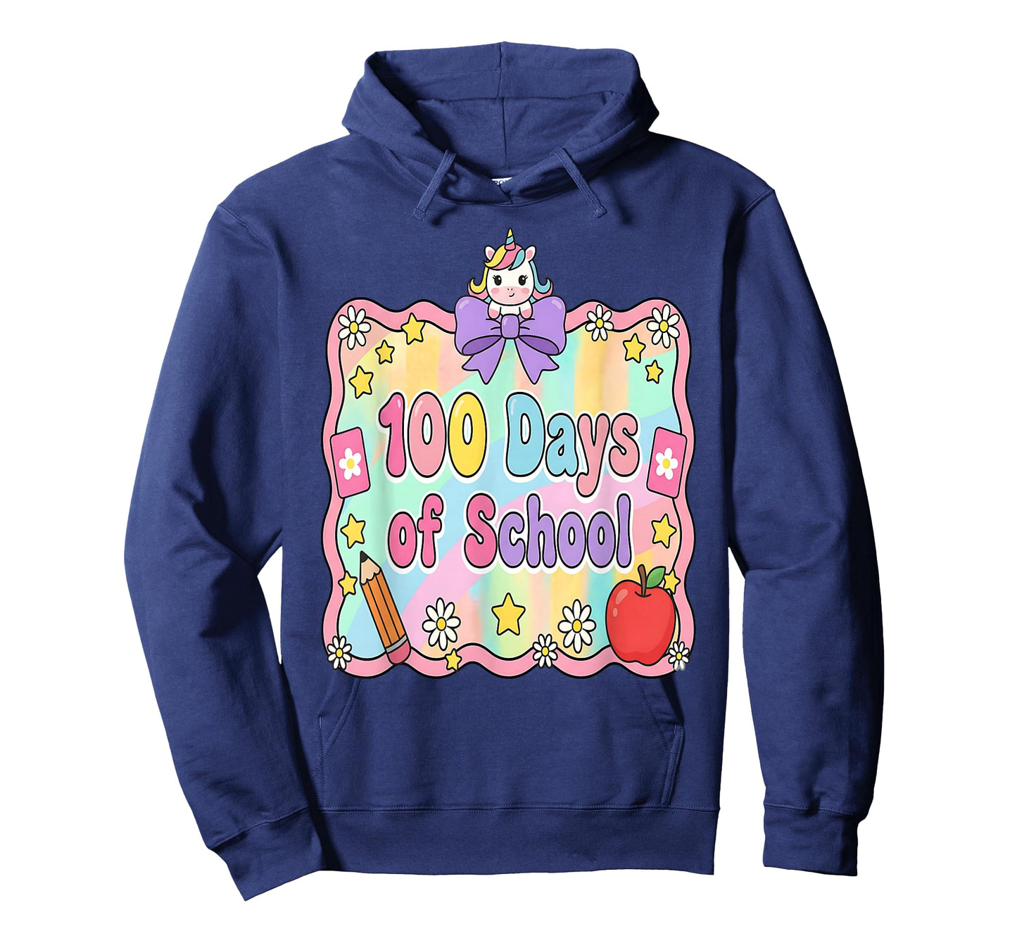 100 Days of School Girls Unicorn 100th Day of School Kids T-Shirt