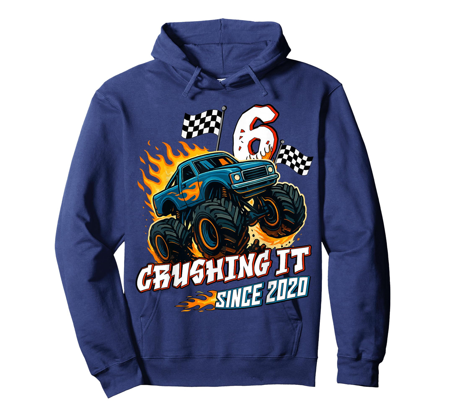 Birthday Monster Truck 6 Year Old Boys 6th Party Born 2020 T-Shirt
