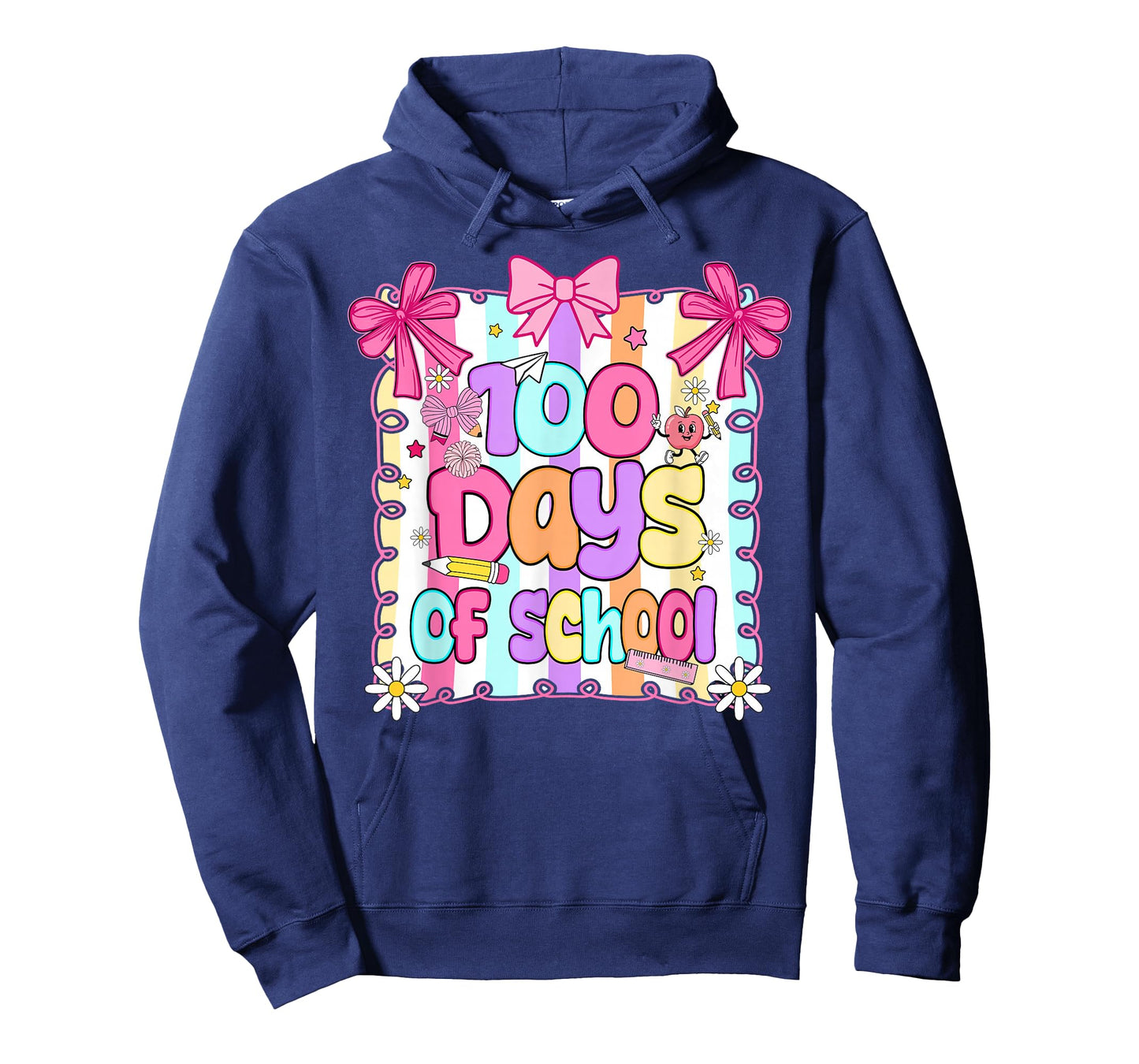 100 Days of School Girls Teachers 100th Day of School Preppy T-Shirt