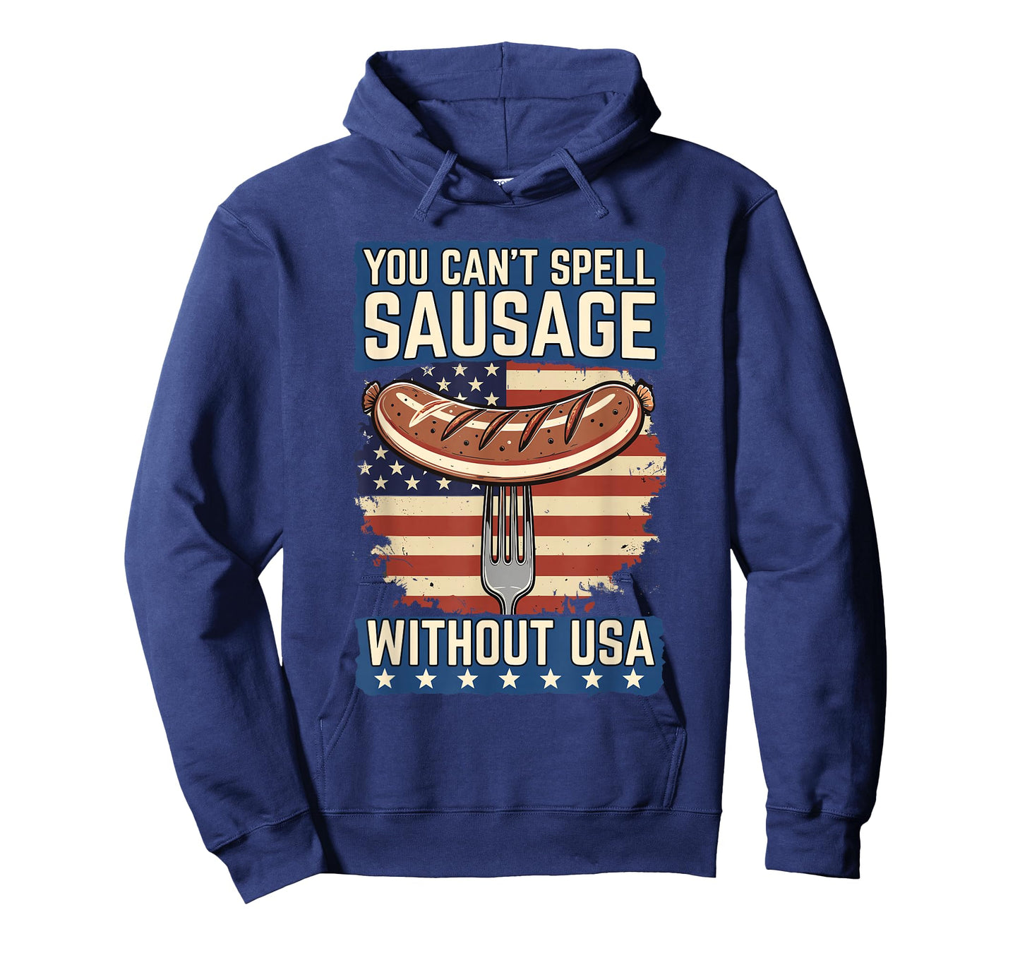 You Can't Spell Sausage Without USA Funny Patriotic BBQ T-Shirt