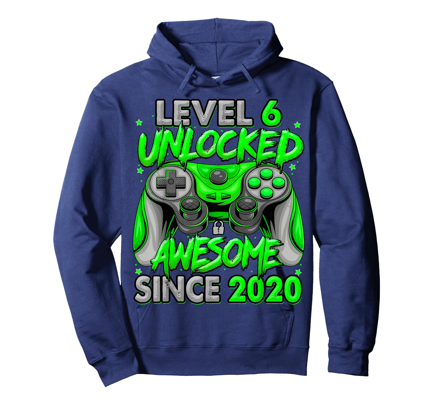 Level 6 Unlocked Awesome Since 2020 6th Birthday Gaming T-Shirt