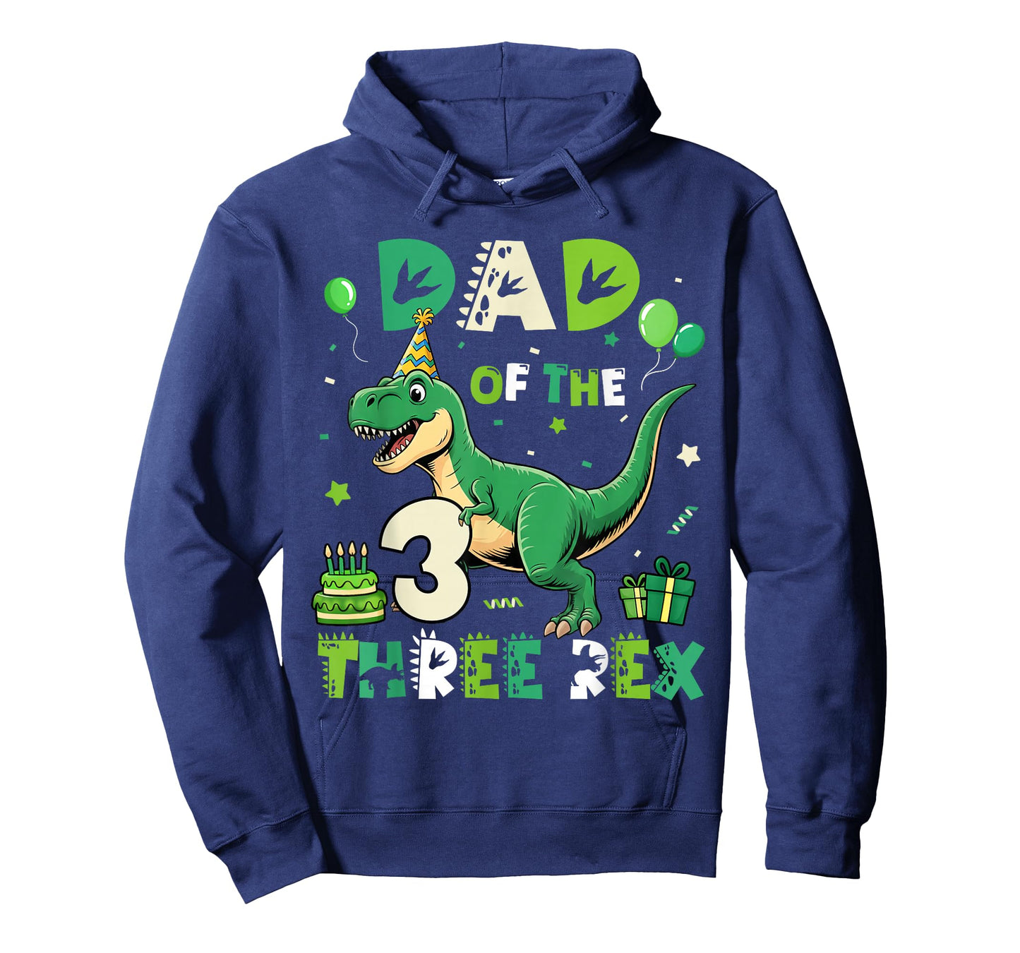 Dad of The Three Rex Birthday Dinosaur Family Matching T-Shirt