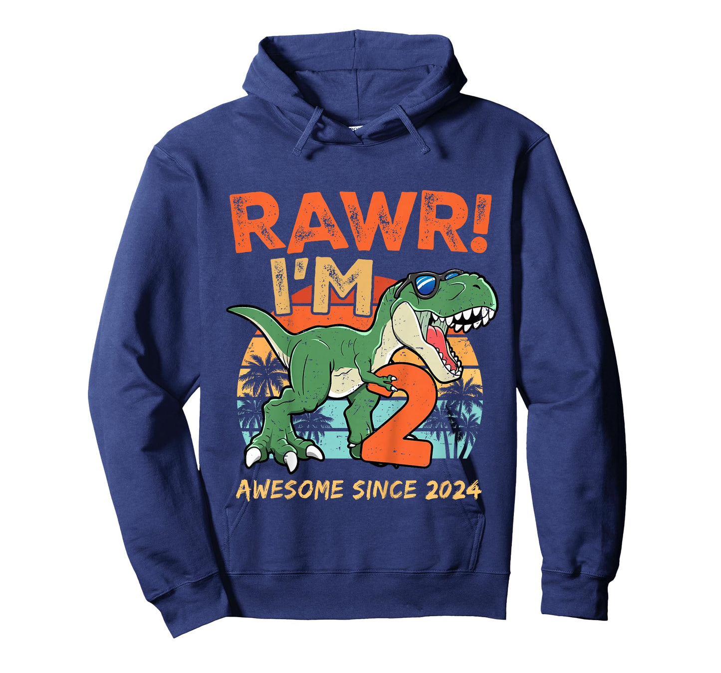 Rawr I'm Two Rex 2nd Birthday Second Dinosaur 2 Year Old T-Shirt