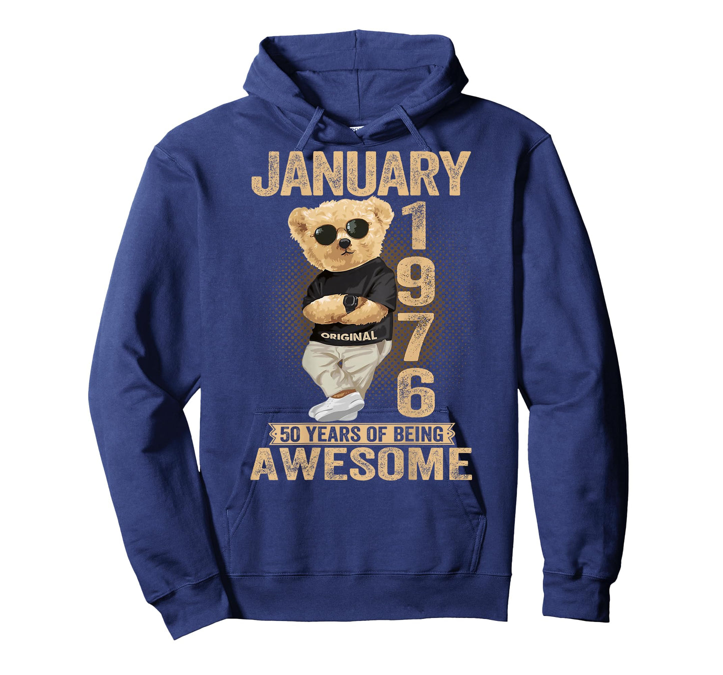 50 Year Old January 1976 Teddy Bear 50th Birthday Men Women T-Shirt
