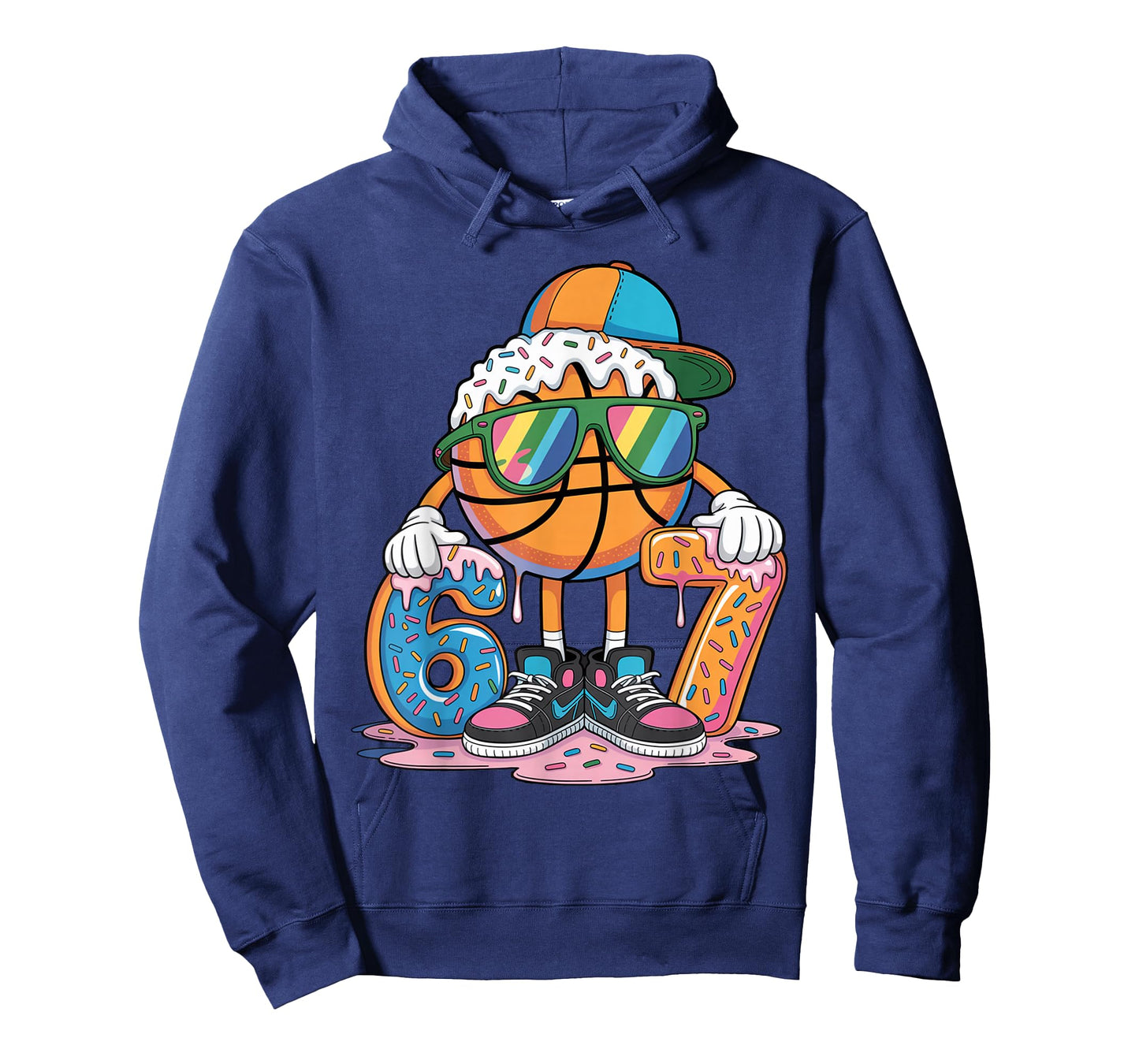 Funny 67 Basketball Ice Cream Drip Six Seven Meme Kids T-Shirt