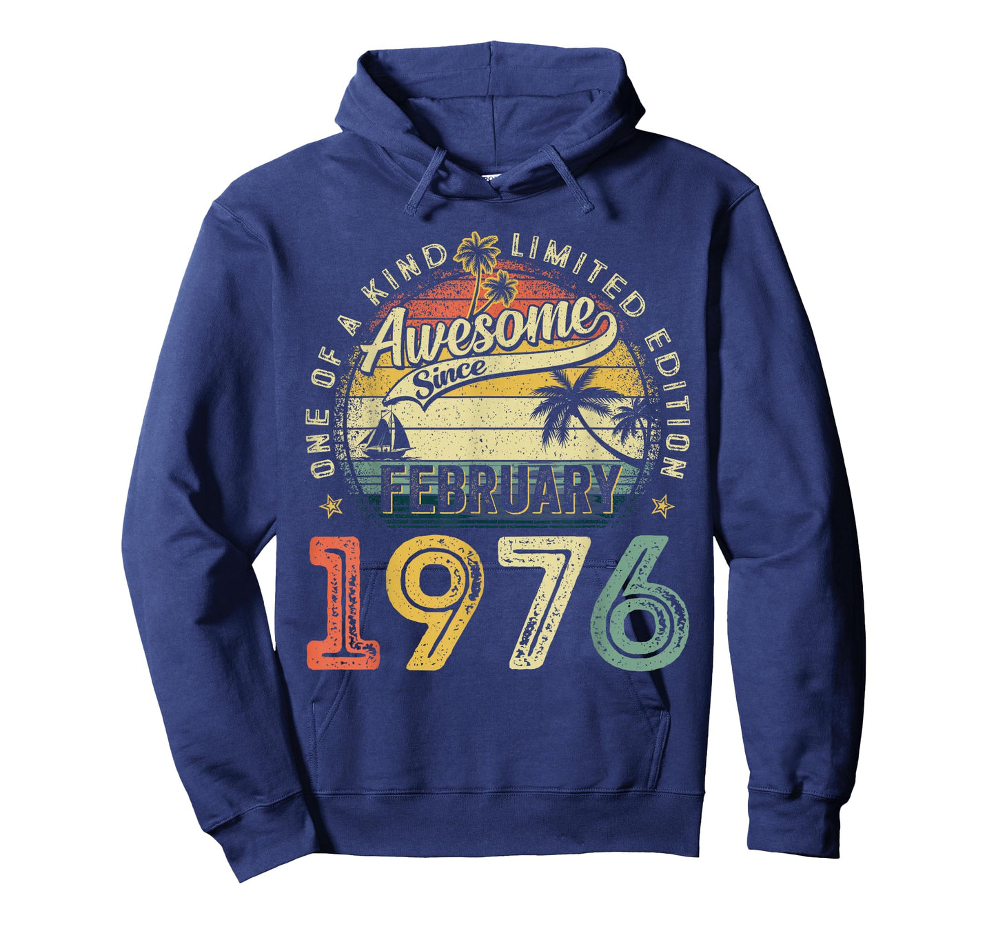 Awesome Since February 1976 50th Birthday Men 50 Years Old T-Shirt