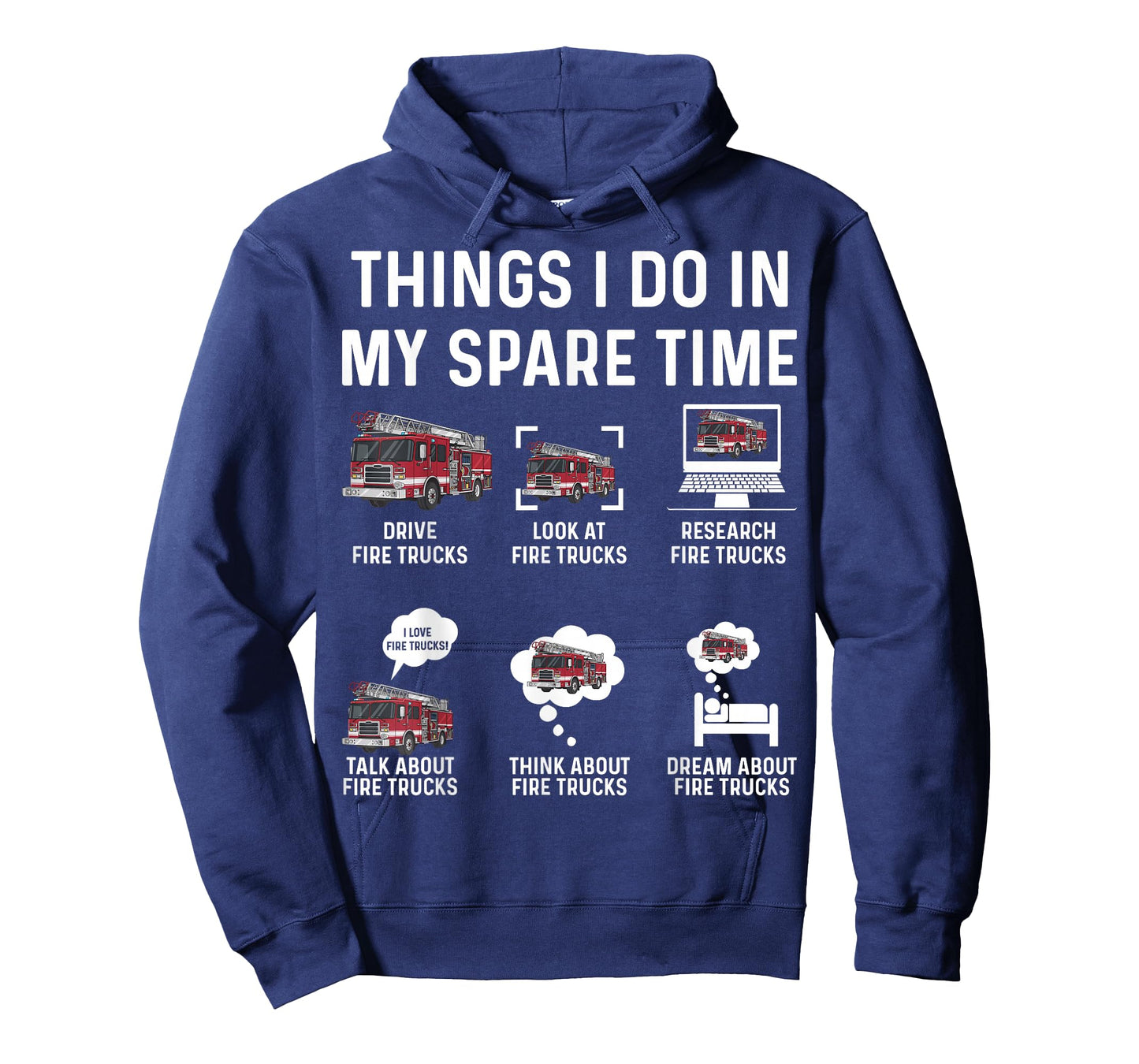 Things I Do in My Spare Time Fire Trucks Firefighter T-Shirt