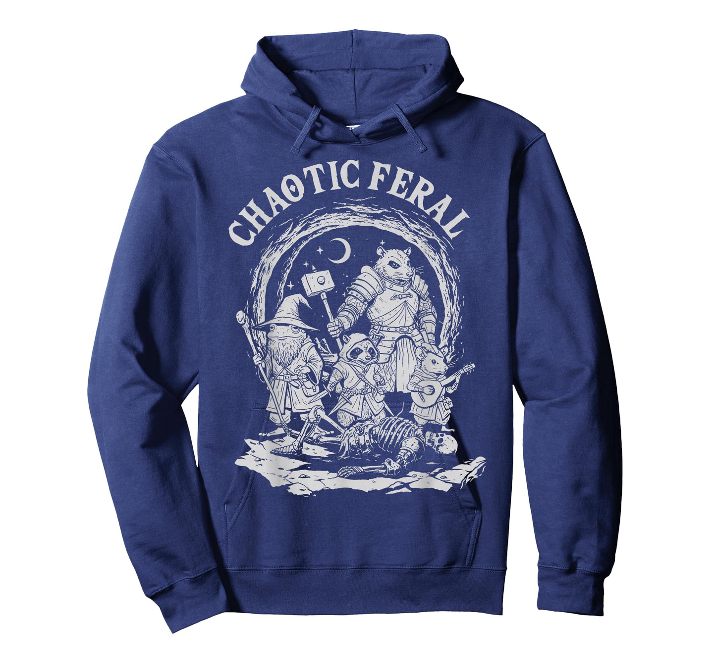 Chaotic Feral Funny RPG Party Fantasy Animal Meme T-Shirt