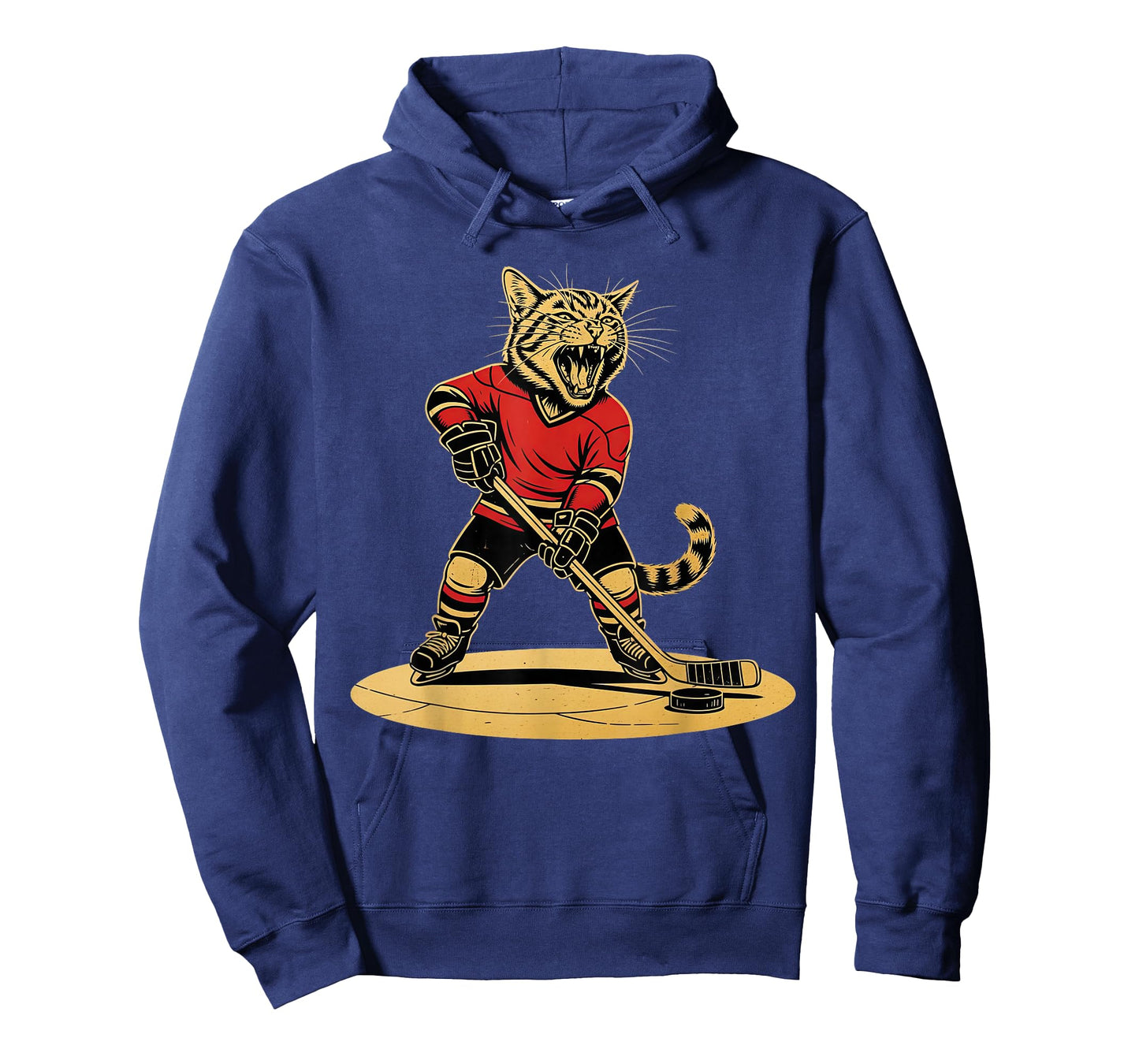Funny Ice Hockey Cat. Playing Ice Hockey T-Shirt