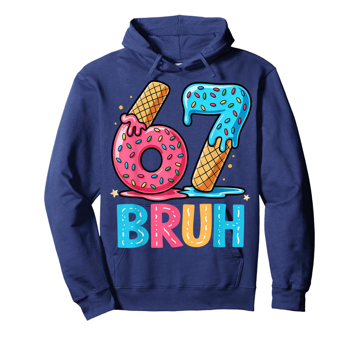 Six Seven Bruh 67 Ice Cream Drip for Men Women Kids T-Shirt