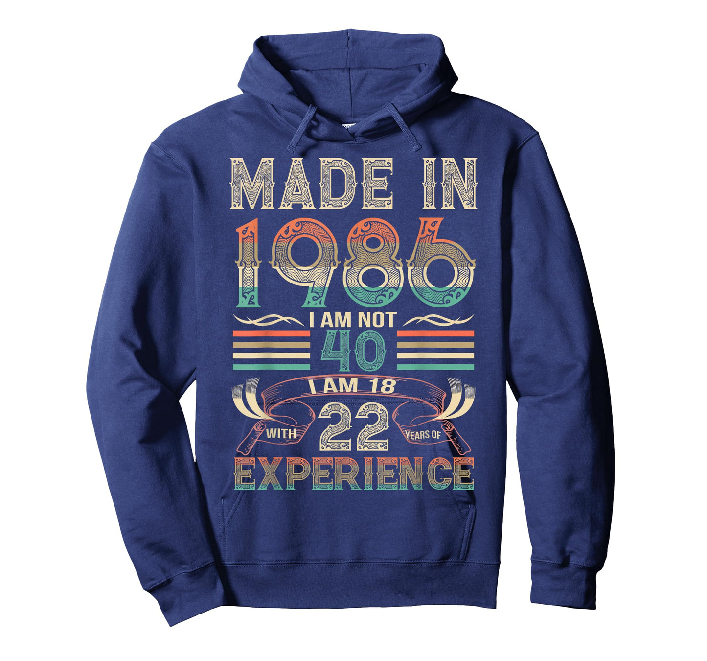 Made in 1986 I'm Not 40th Birthday Experience Vintage Retro T-Shirt