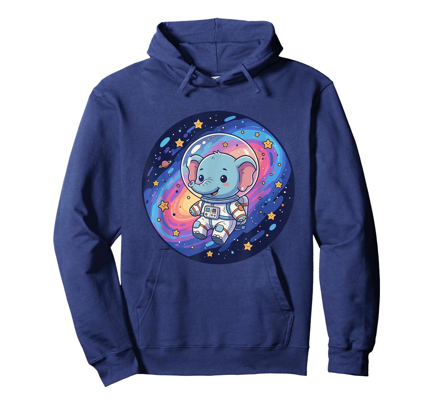 Astronaut Elephant in Colorful Galaxy Space T-Shirt