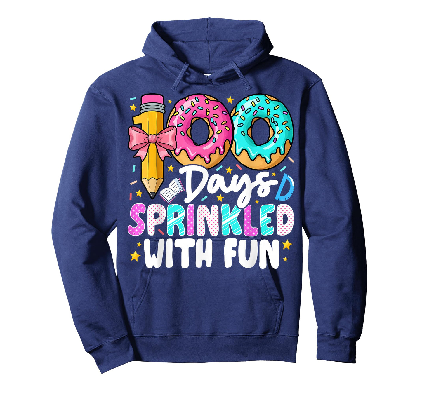 100 Days Sprinkled with Fun Donut 100th Day of School Girls T-Shirt