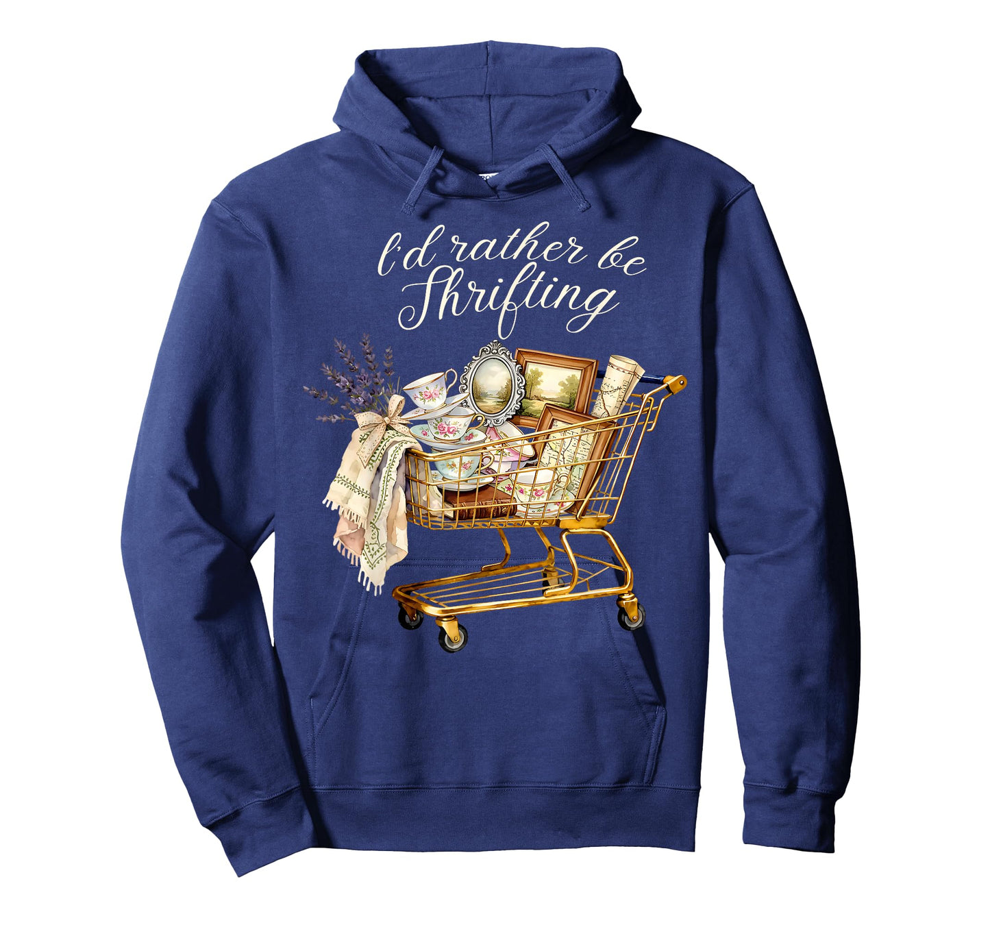 I'd Rather Be Thrifting Vintage Shopping Quote Thrift Lover T-Shirt