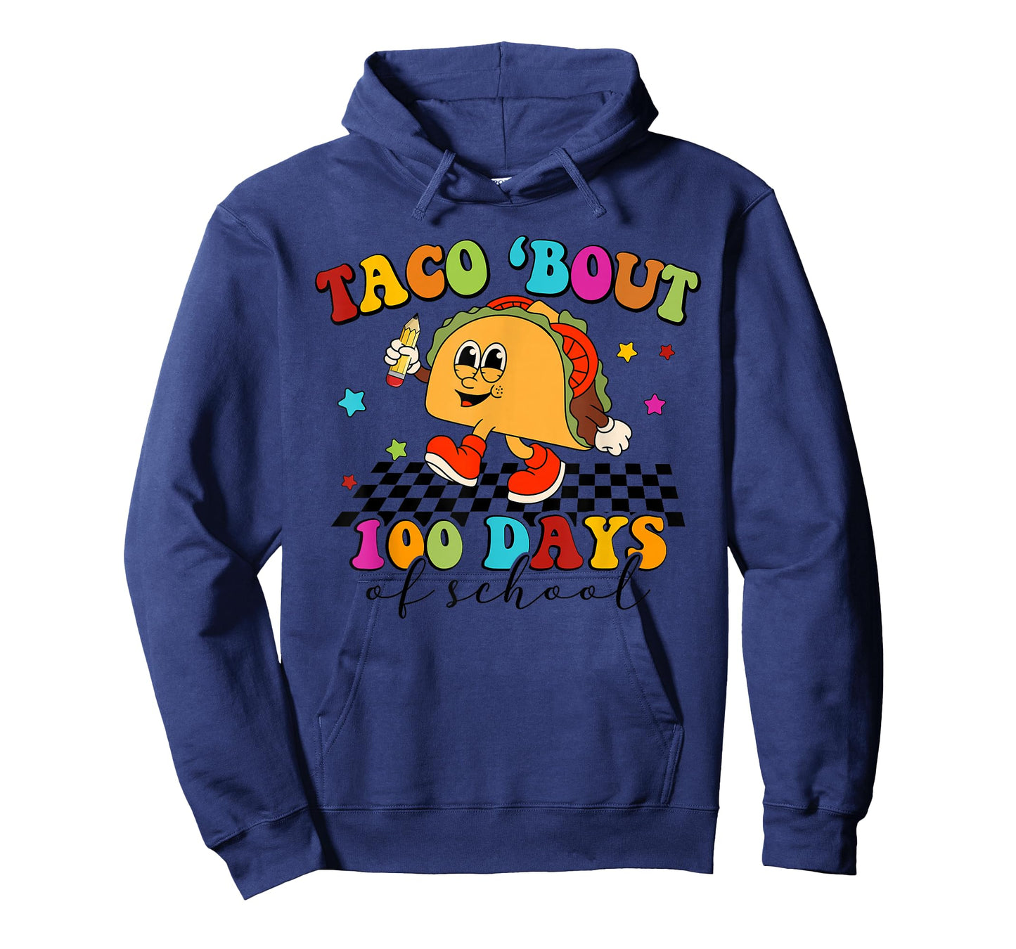 Retro Groovy Taco Bout 100 Days of School Teacher Student T-Shirt