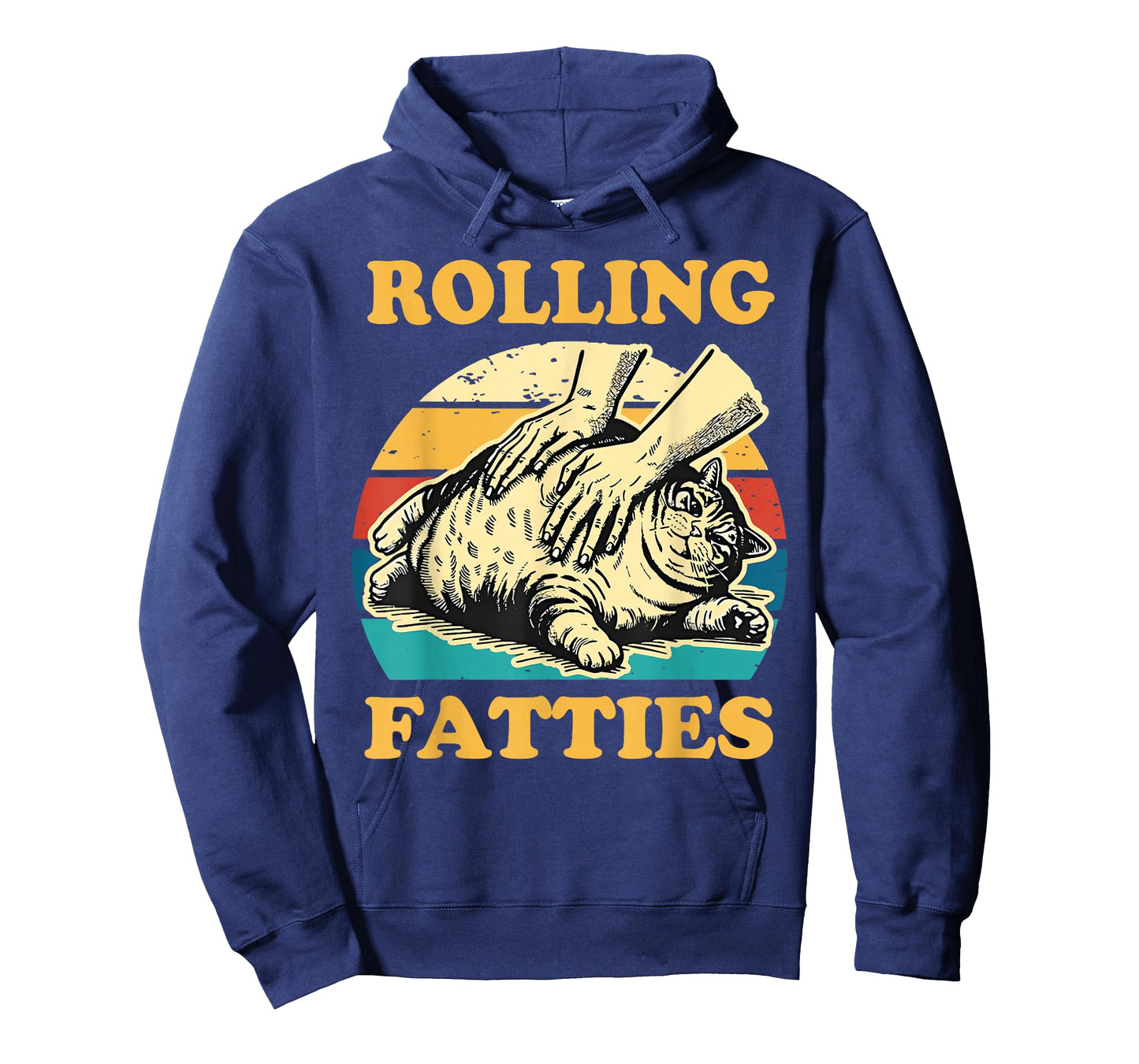 Cat Rolling Fatties Funny T-Shirt for Men Women T-Shirt