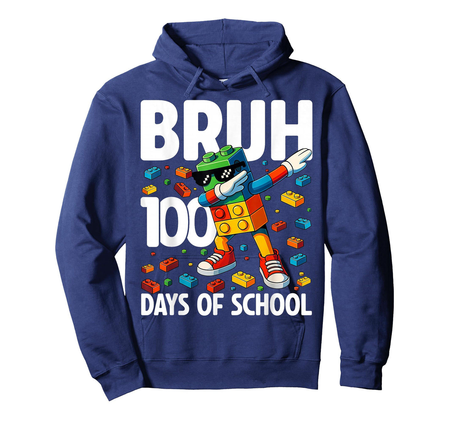Master Builder Dabbing Blocks Bricks Bruh 100 Days of School T-Shirt