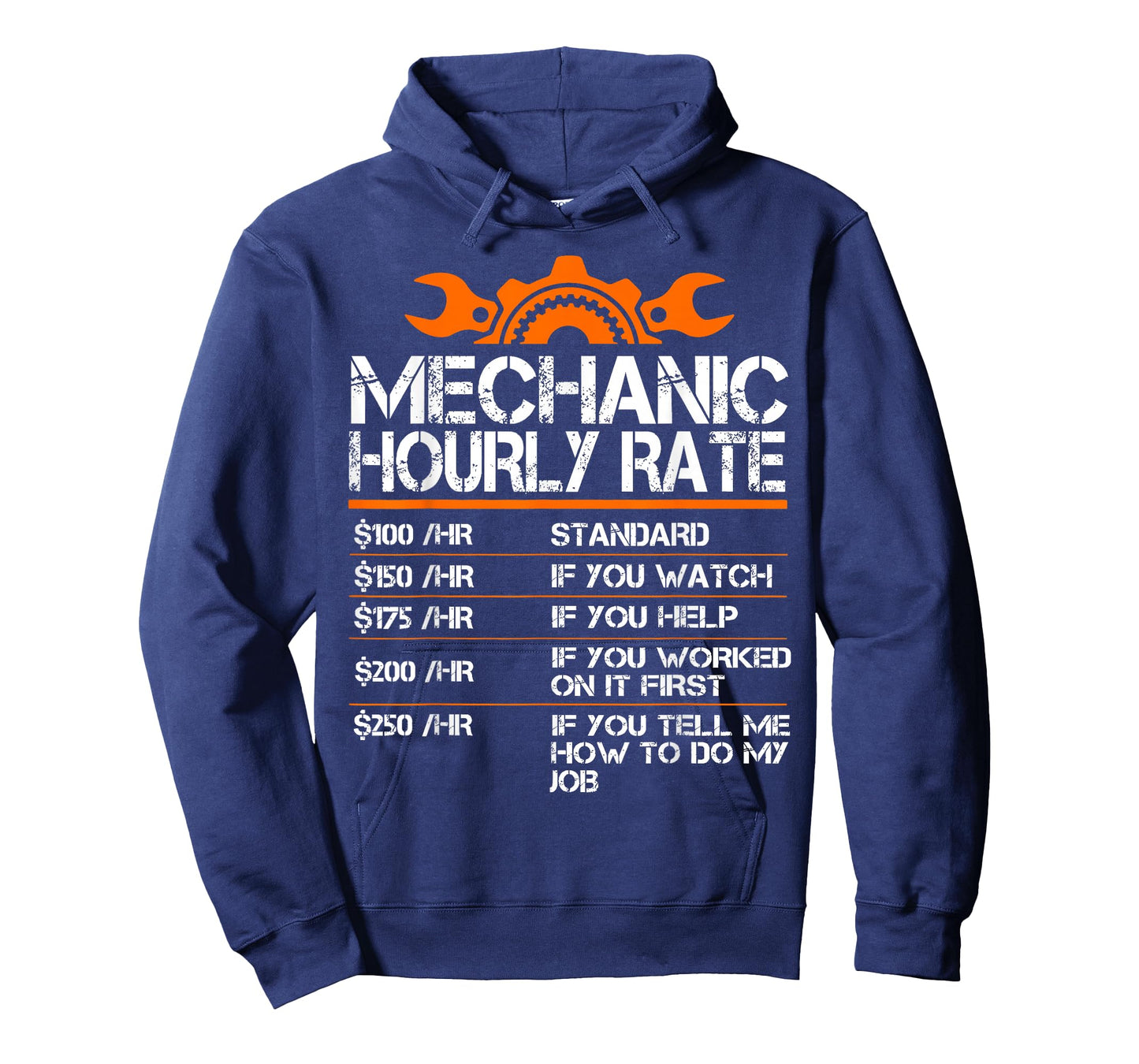 Mechanic Hourly Rate Funny Mechanics Labor Rates Men Dad T-Shirt