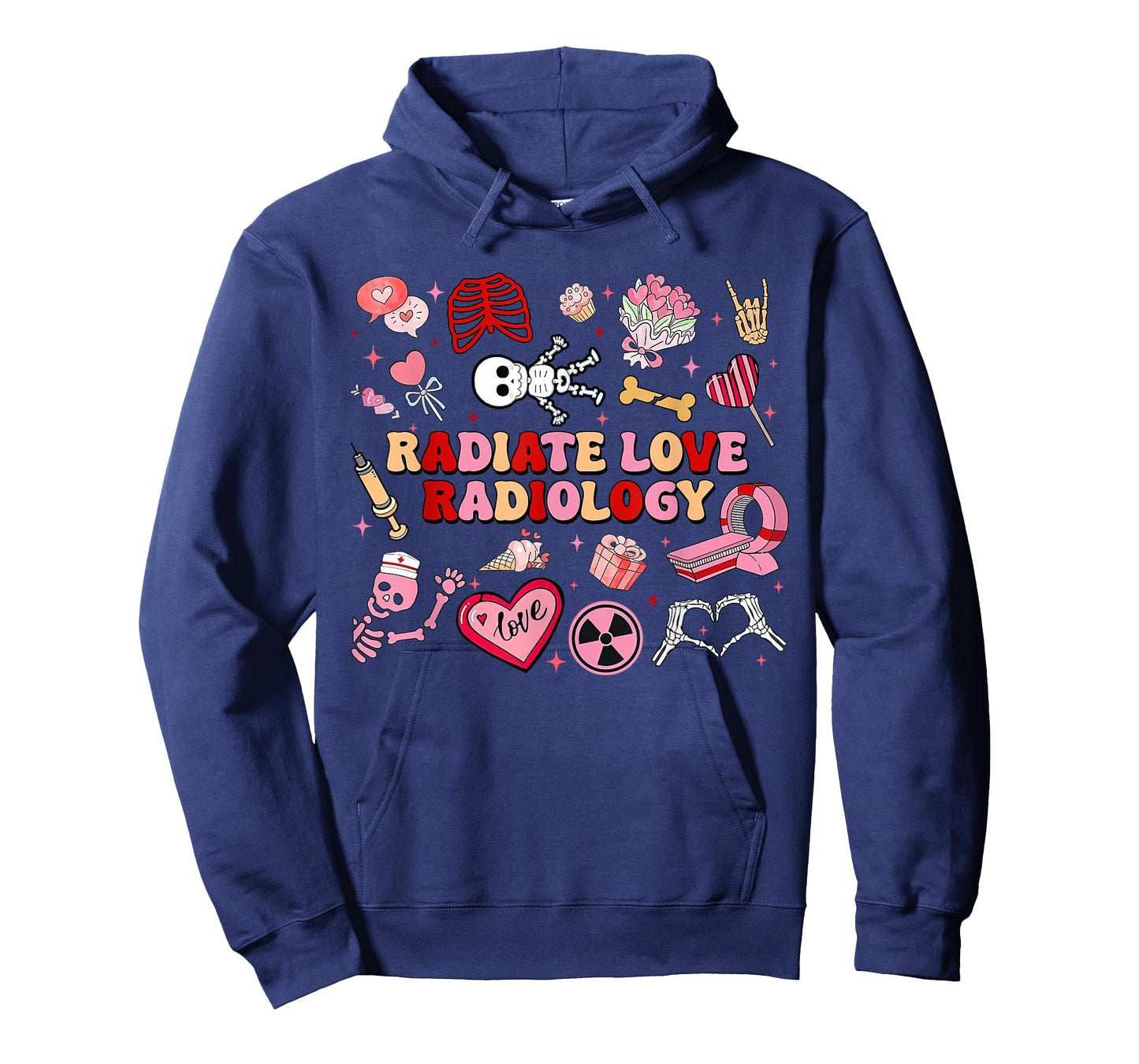 Radiate Love Radiology Valentine X-ray Tech Nuclear Medicine T-Shirt