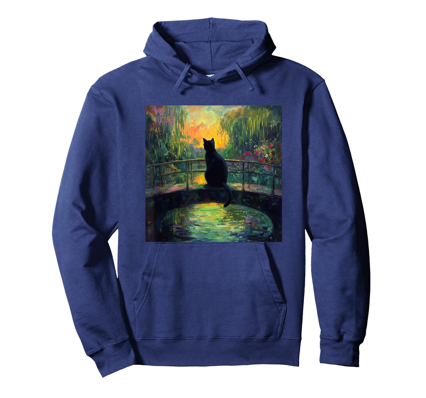 Funny The Japanese Bridge Monet Women Men Girl Boy Cat T-Shirt