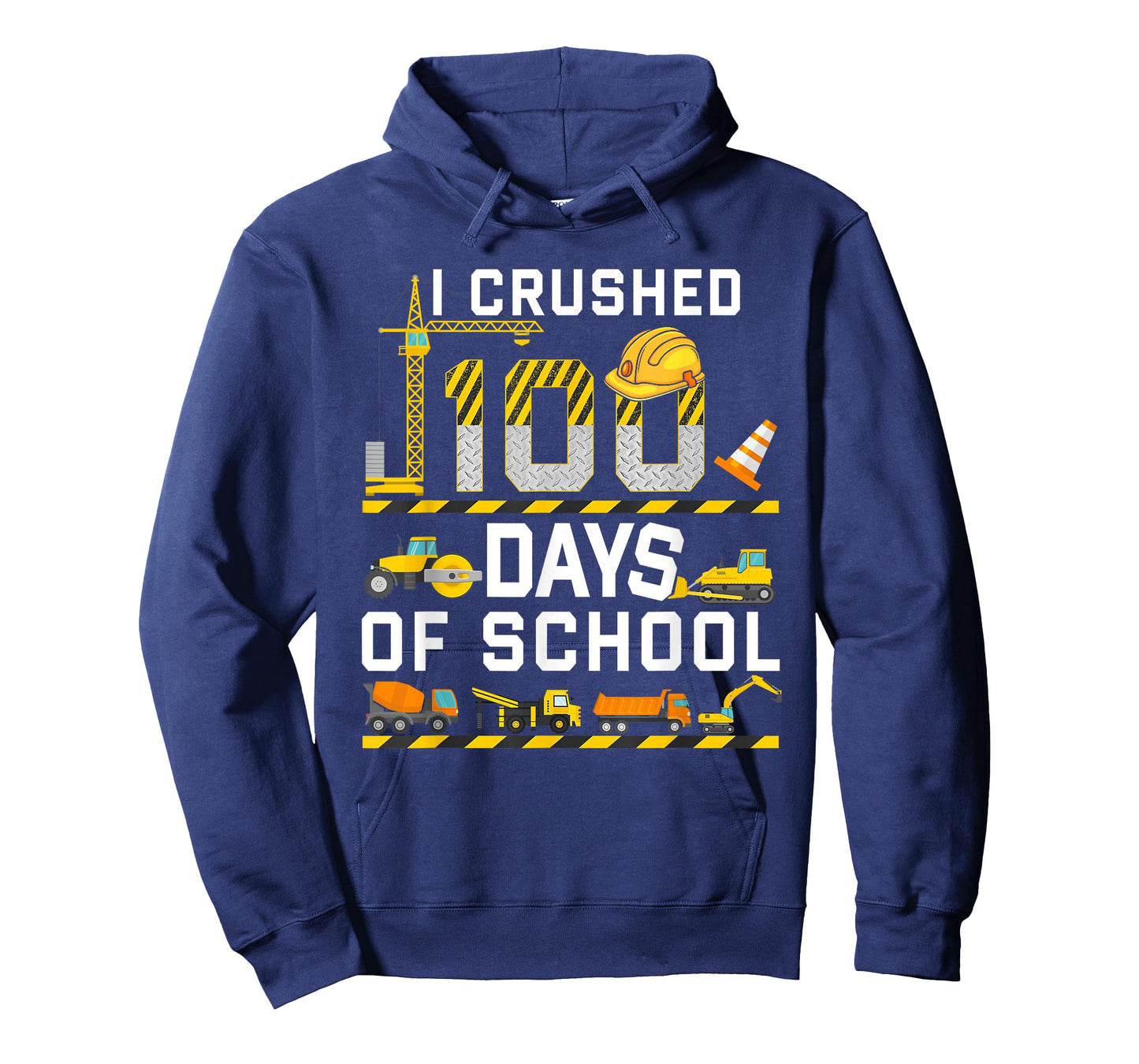 I Crushed 100 Days of School Construction Truck Toddlers Kid T-Shirt